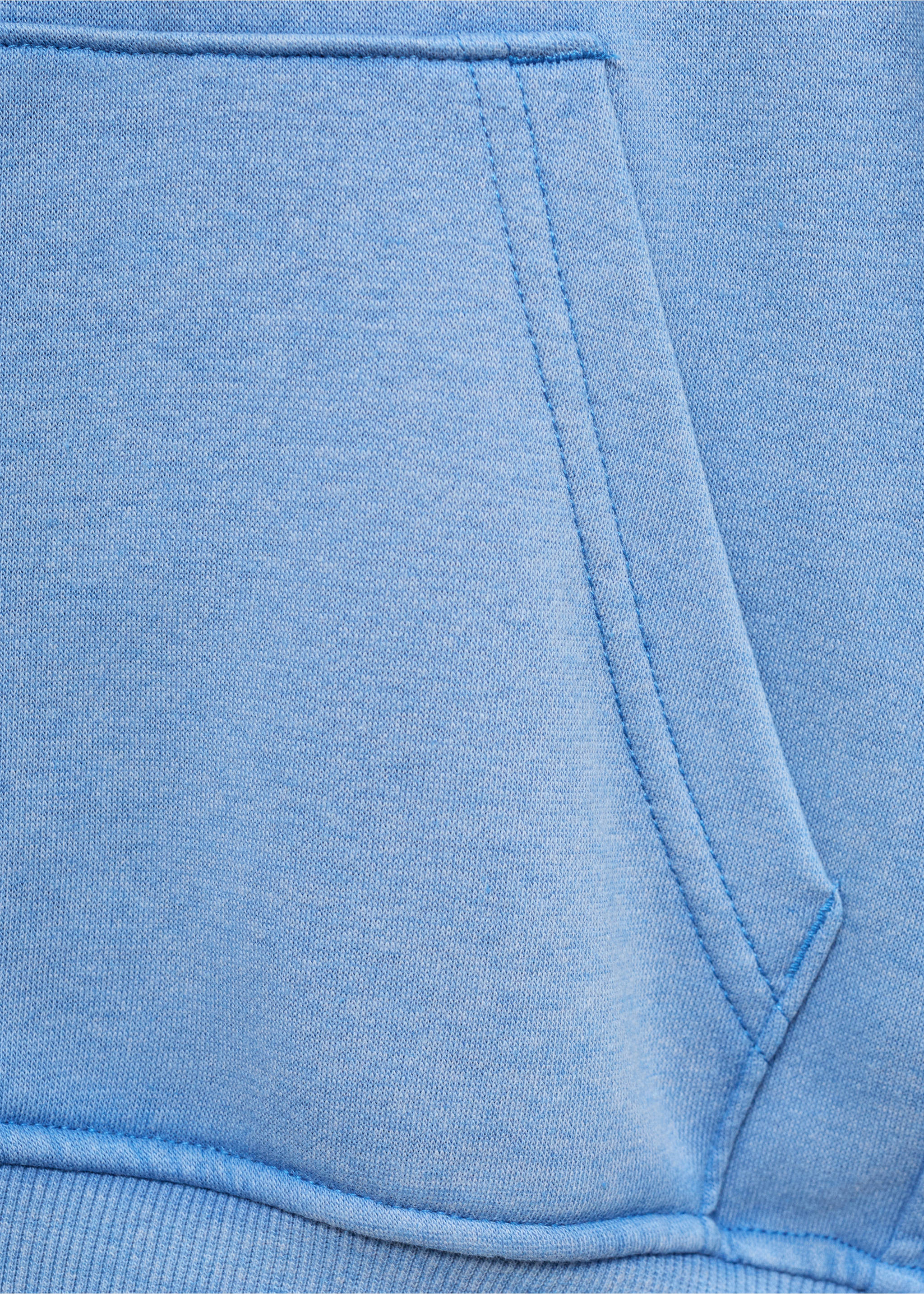 Hoodie cotton sweatshirt - Details of the article 8, Blue. Ref: 77016352-00.