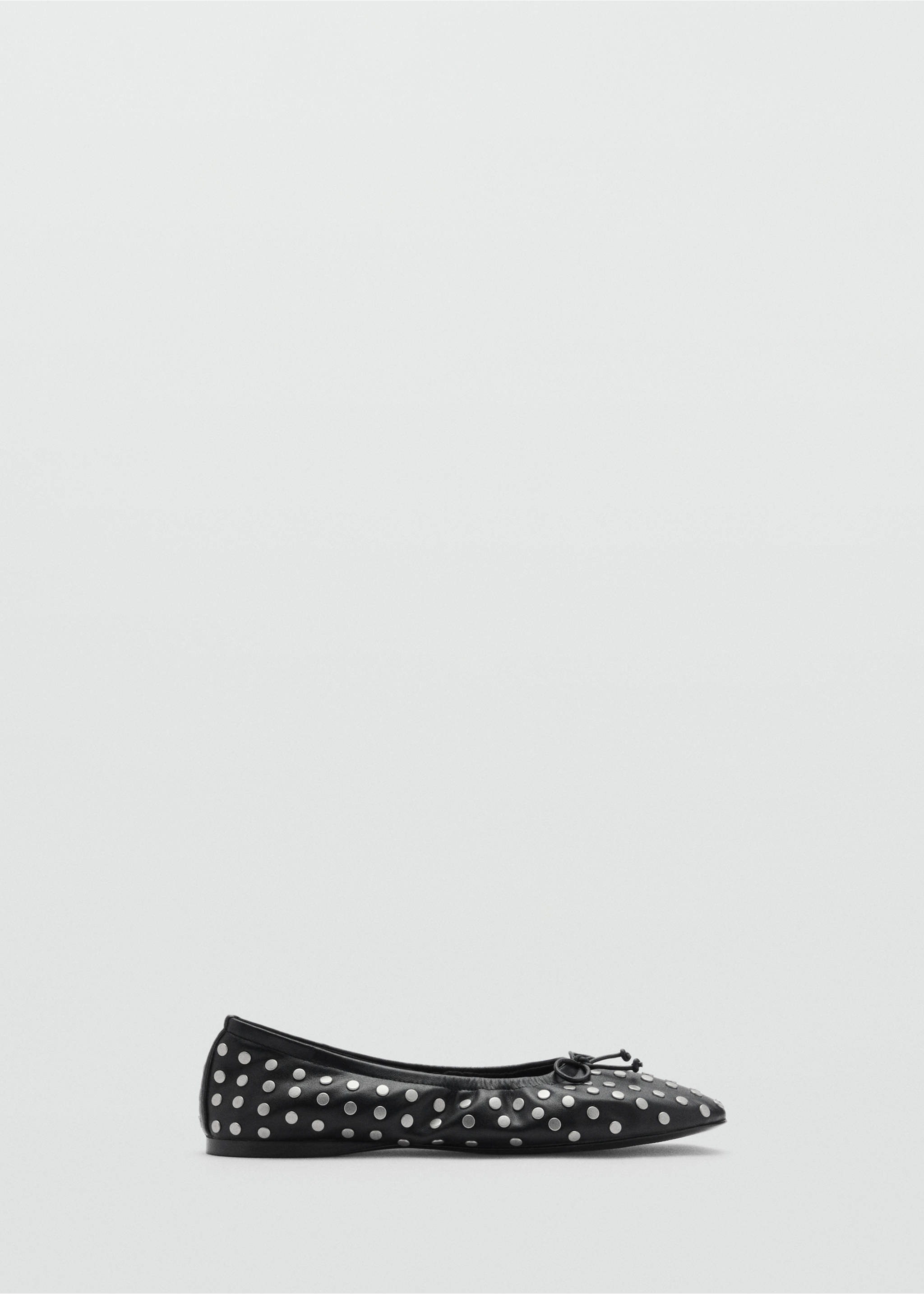Ballerina shoes with studded bow - Article without model, Black. Ref: 77016353-00.