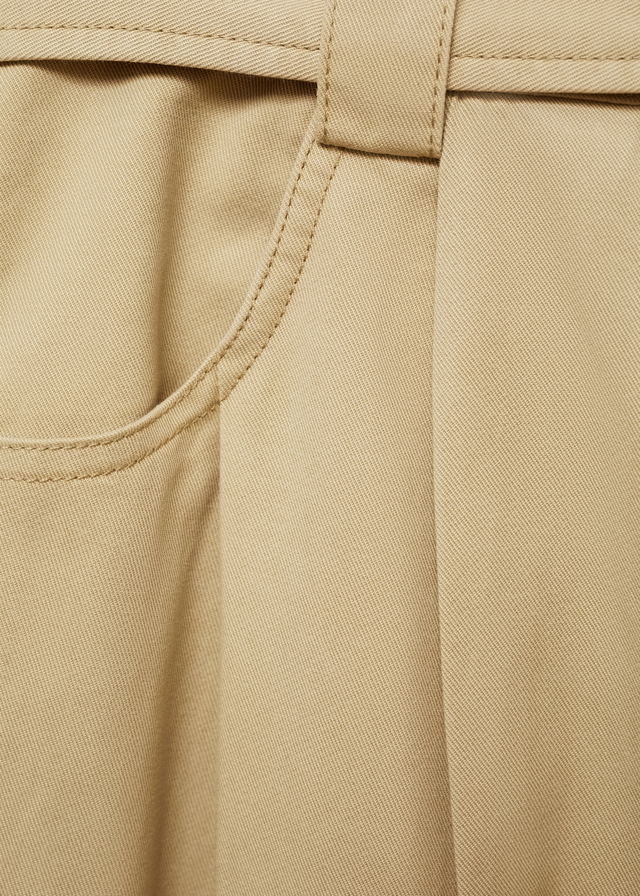 Lyocell pants with belt - Details of the article 0