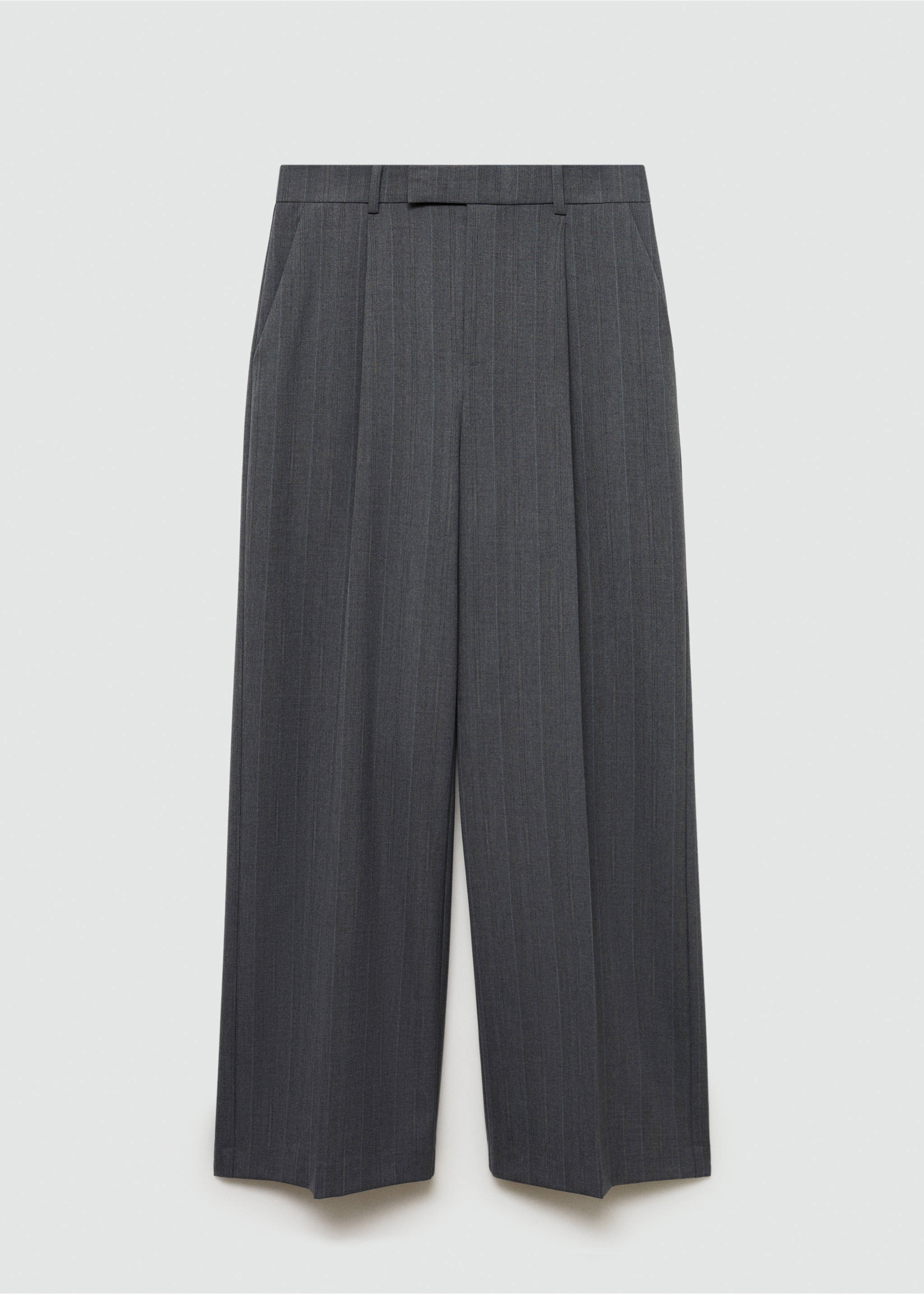 Pinstripe suit trousers - Article without model, Grey. Ref: 77016728-00.