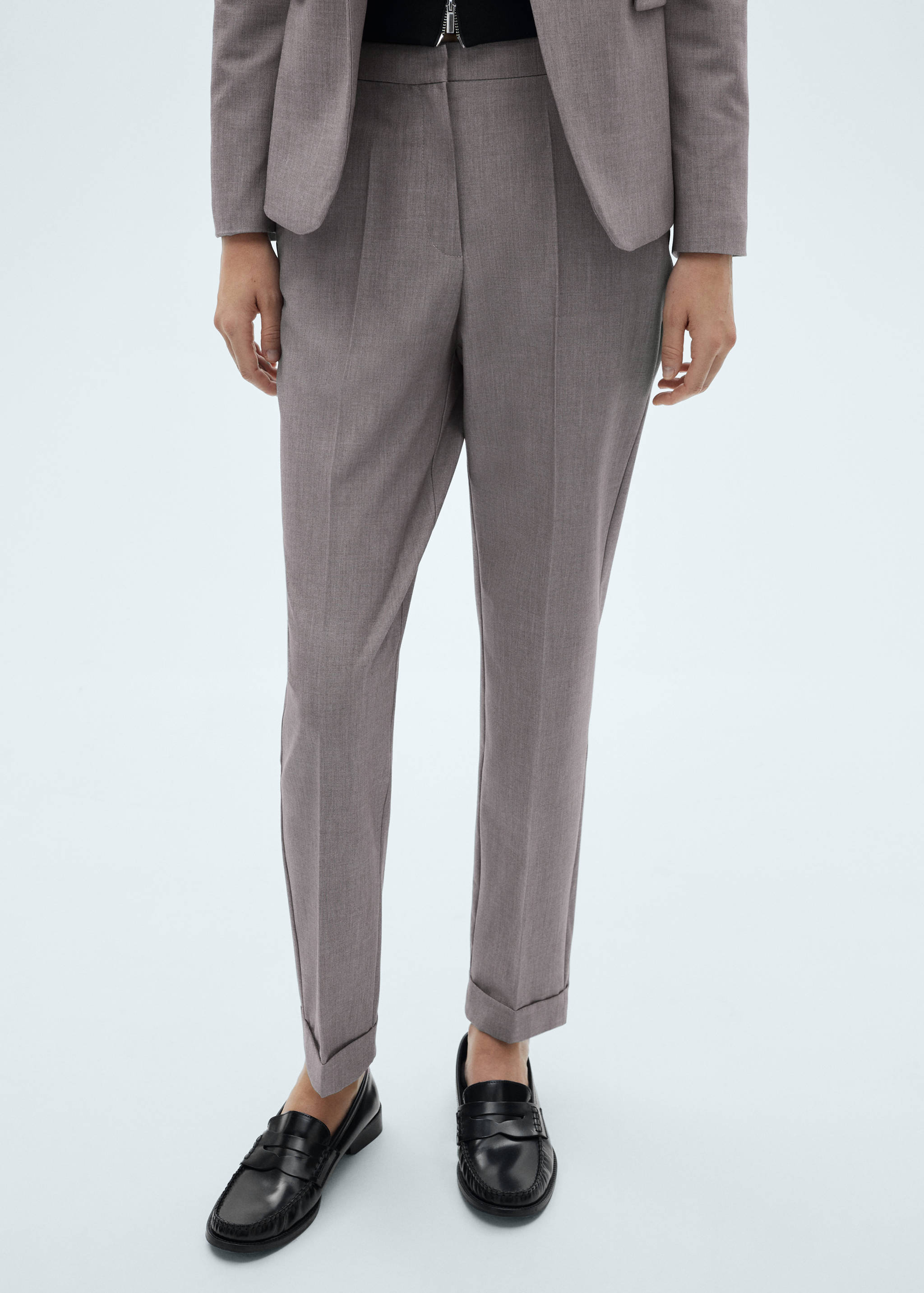 Straight suit trousers - Medium plane