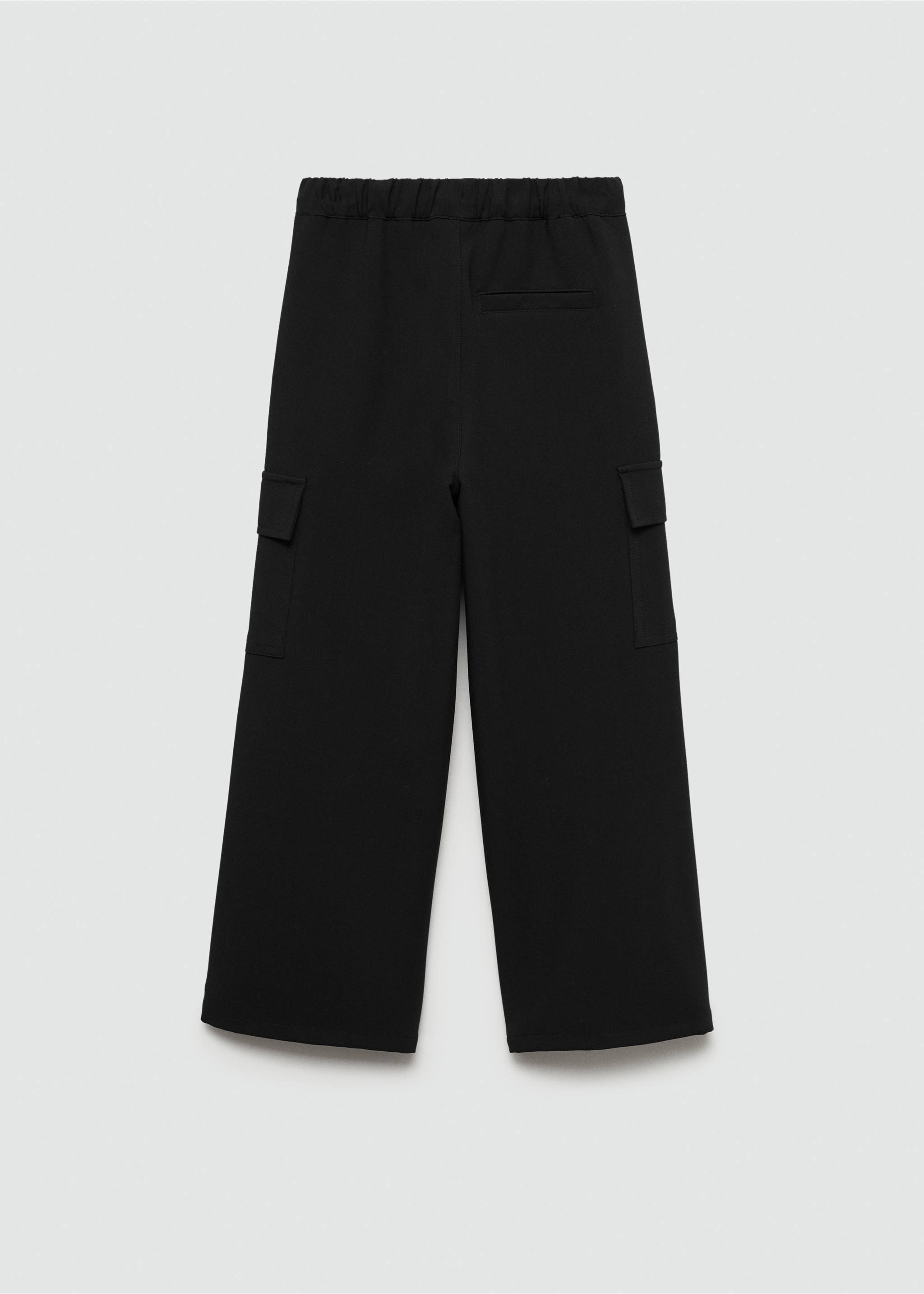 Splývavé kalhoty cargo - Zadní strana zboží, Černá. Ref: 77016735-00.