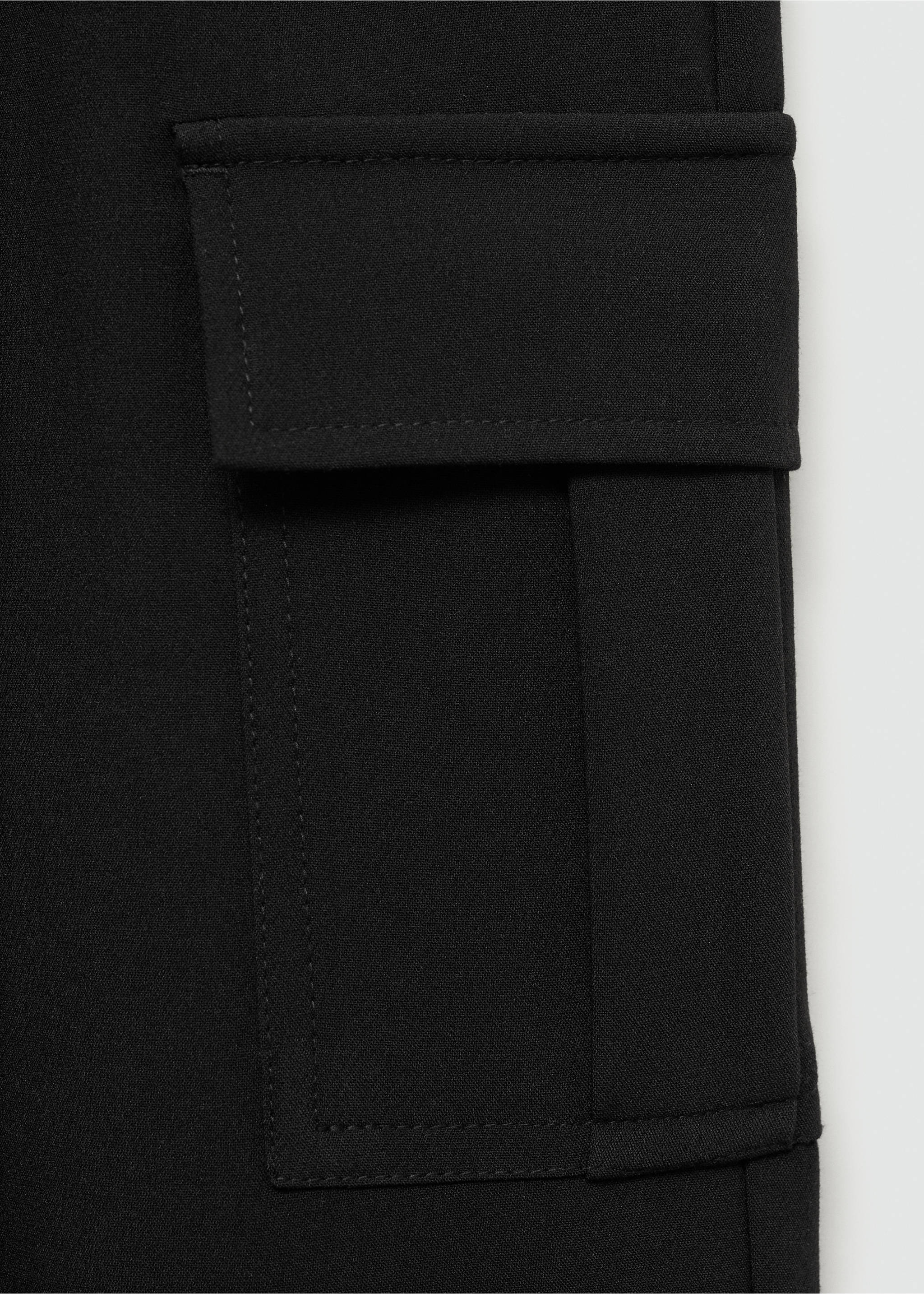 Splývavé kalhoty cargo - Detail zboží 0, Černá. Ref: 77016735-00.