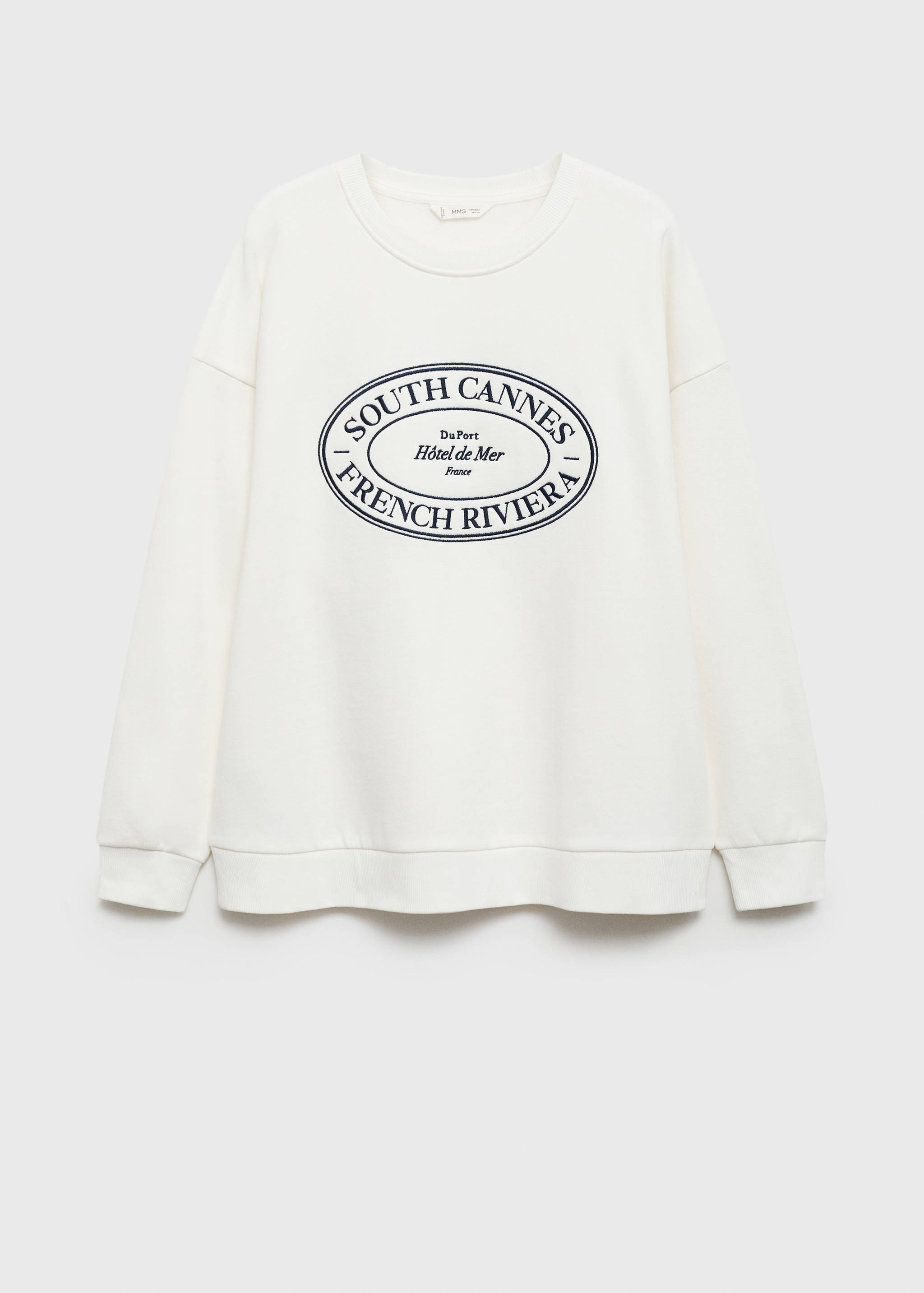 Sweat-shirt coton détails brodés - Article sans modèle