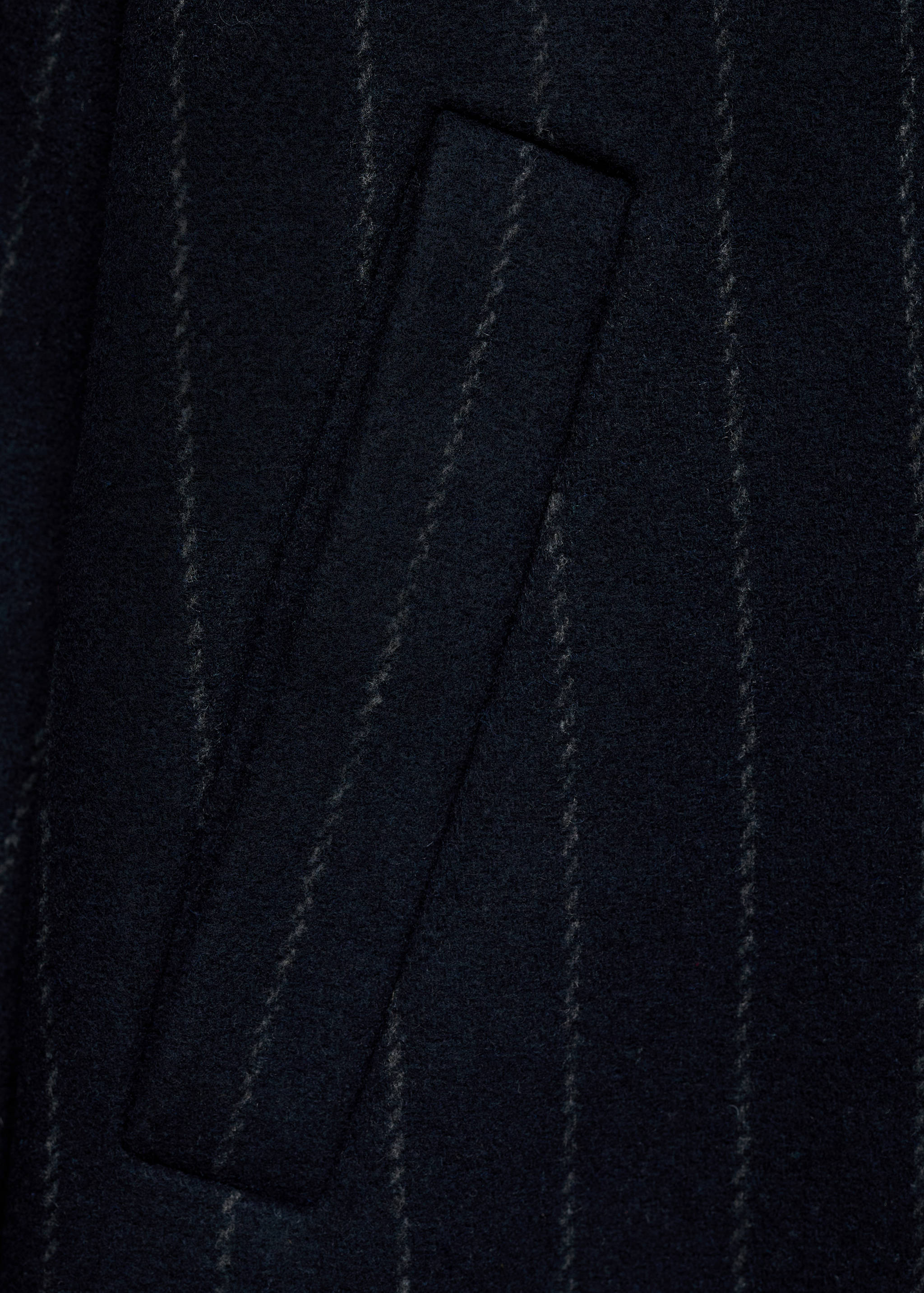 Striped wool coat - Details of the article 0