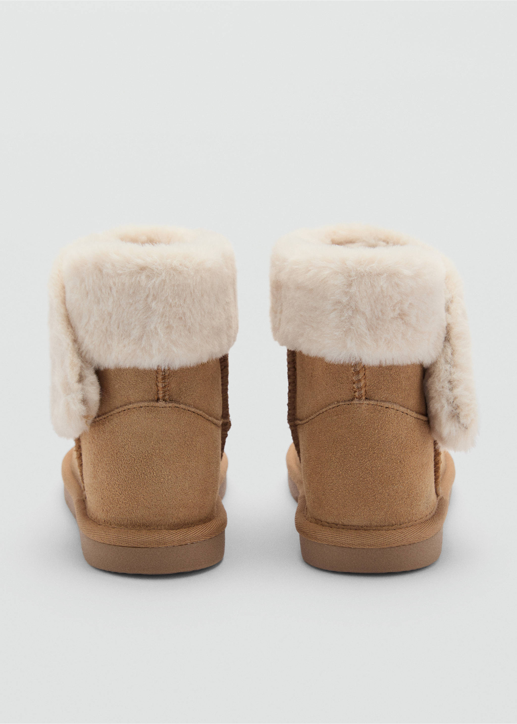 Ankle Boots mit Fellbesatz - Detail des Artikels 2, Beige. Ref: 77016745-00.