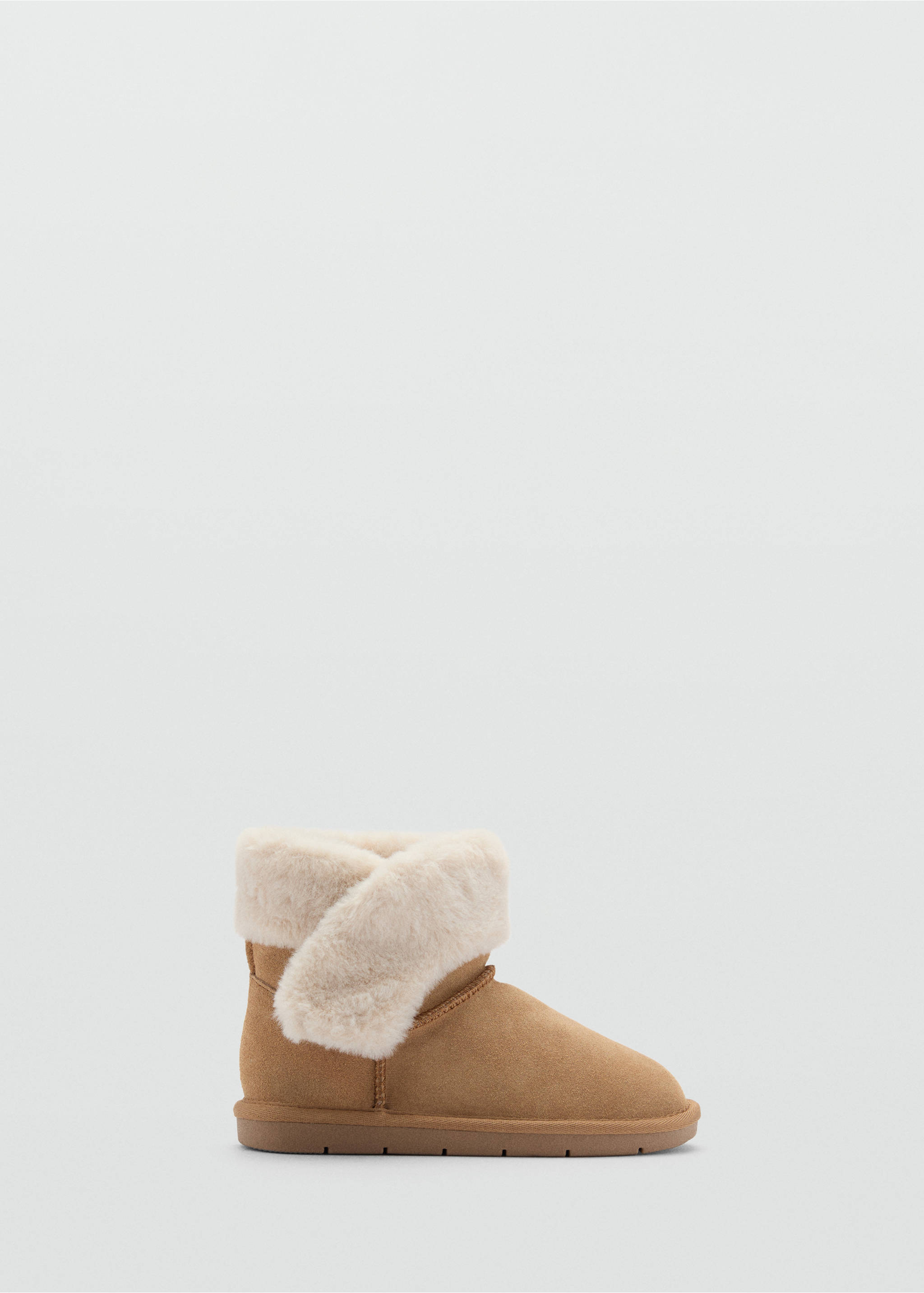Ankle Boots mit Fellbesatz - Artikel ohne Model, Beige. Ref: 77016745-00.