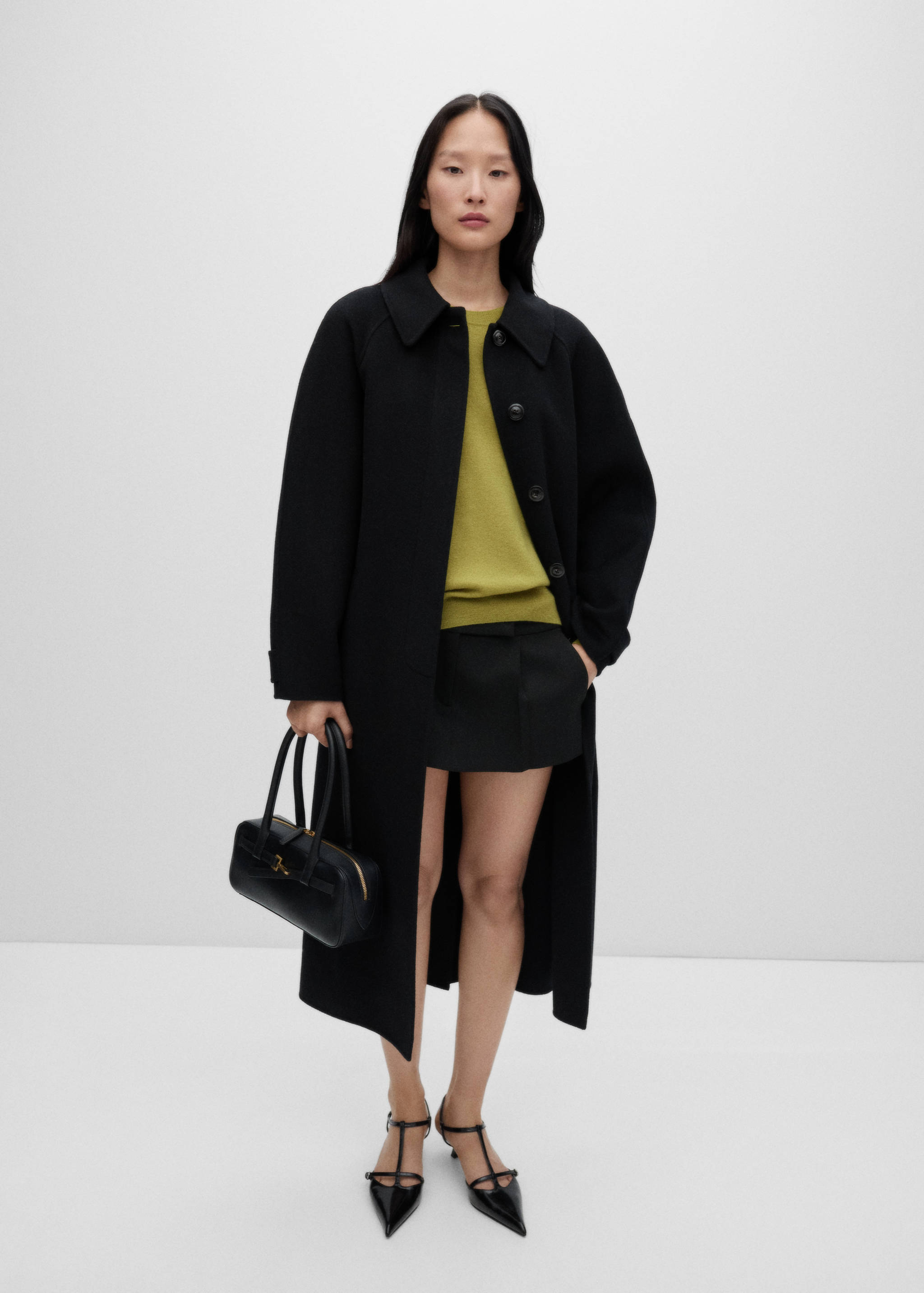 Pull-over laine col rond - Plan général