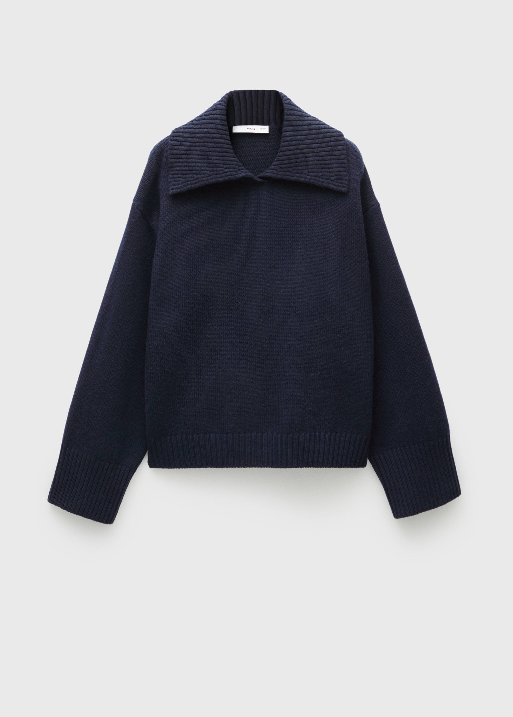 100% wool sweater with lapel collar - Article without model