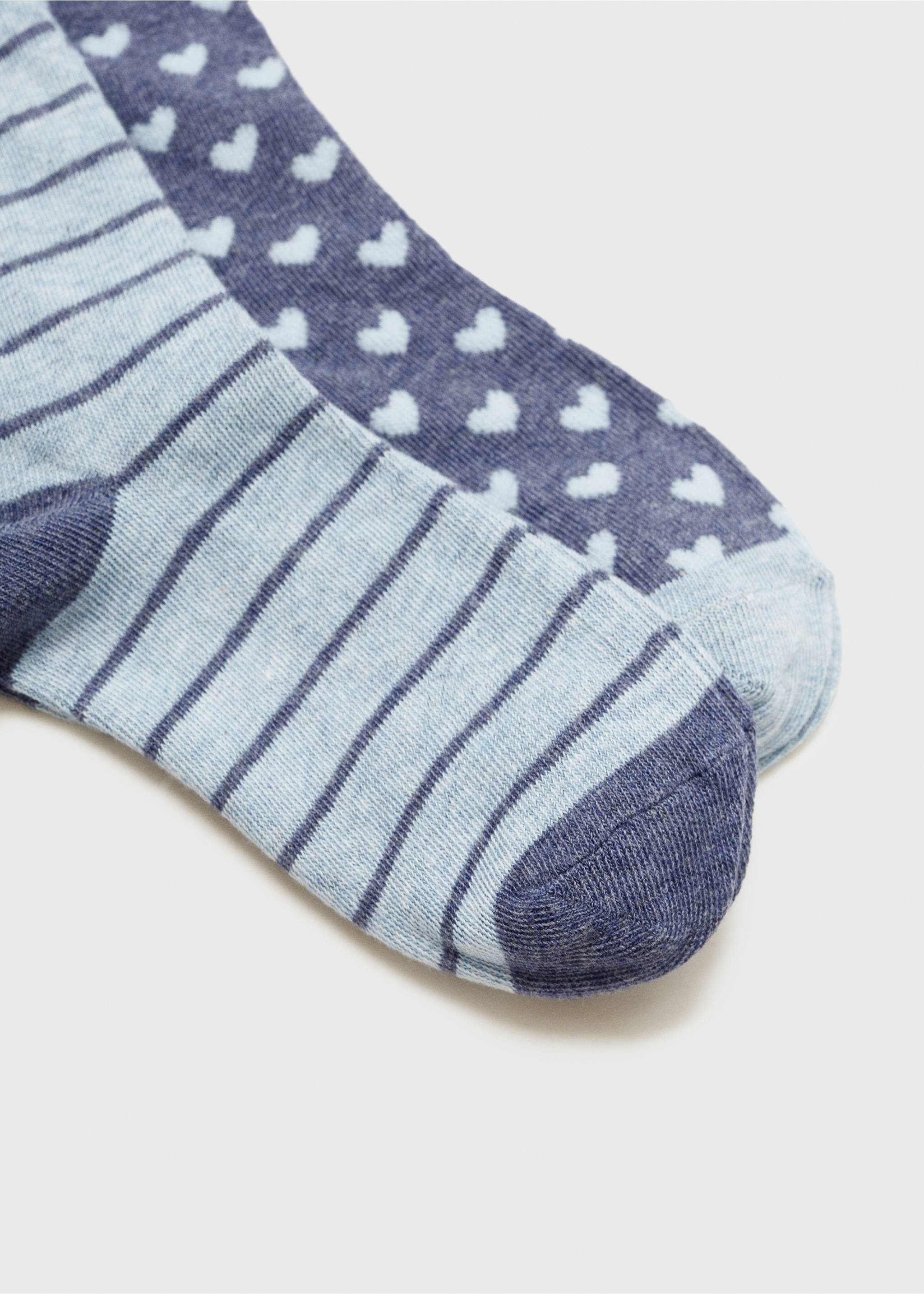 2 pack mixed socks - Details of the article 8, Blue. Ref: 77016758-00.