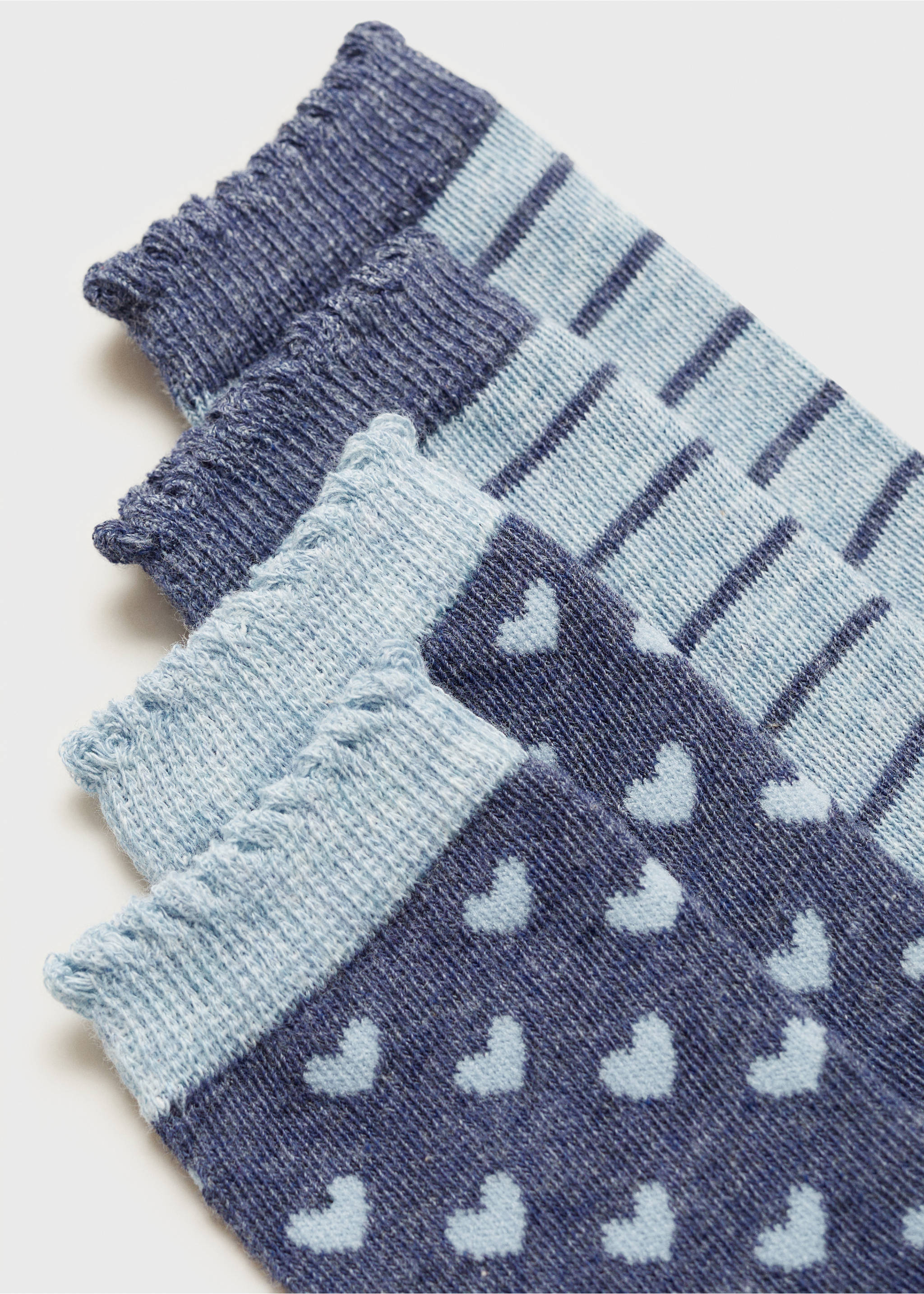 Doppelpack gemusterte Socken - Detail des Artikels 8, Blau. Ref: 77016759-00.