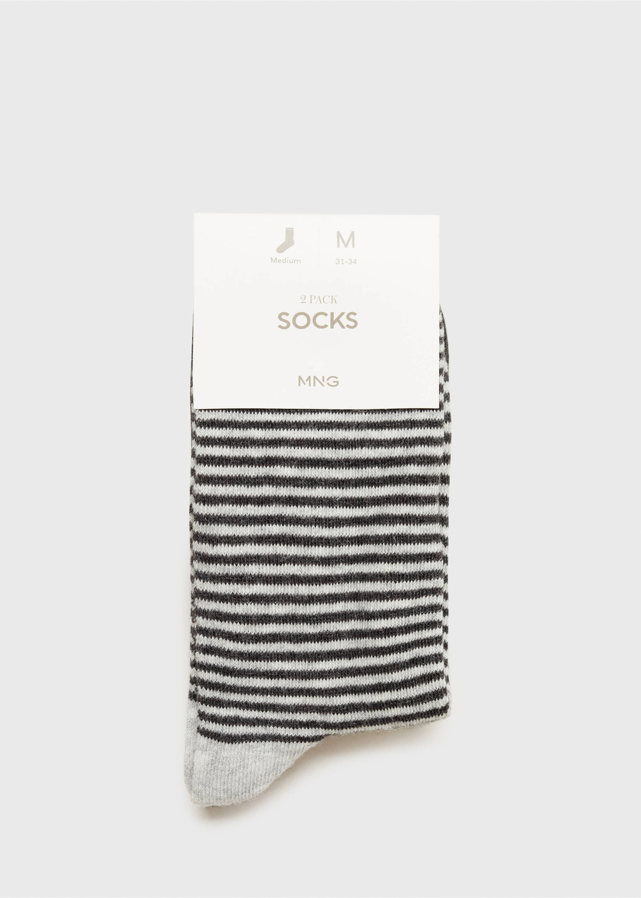 2 pack mixed socks - Reverse of the article, Charcoal. Ref: 77016761-00.