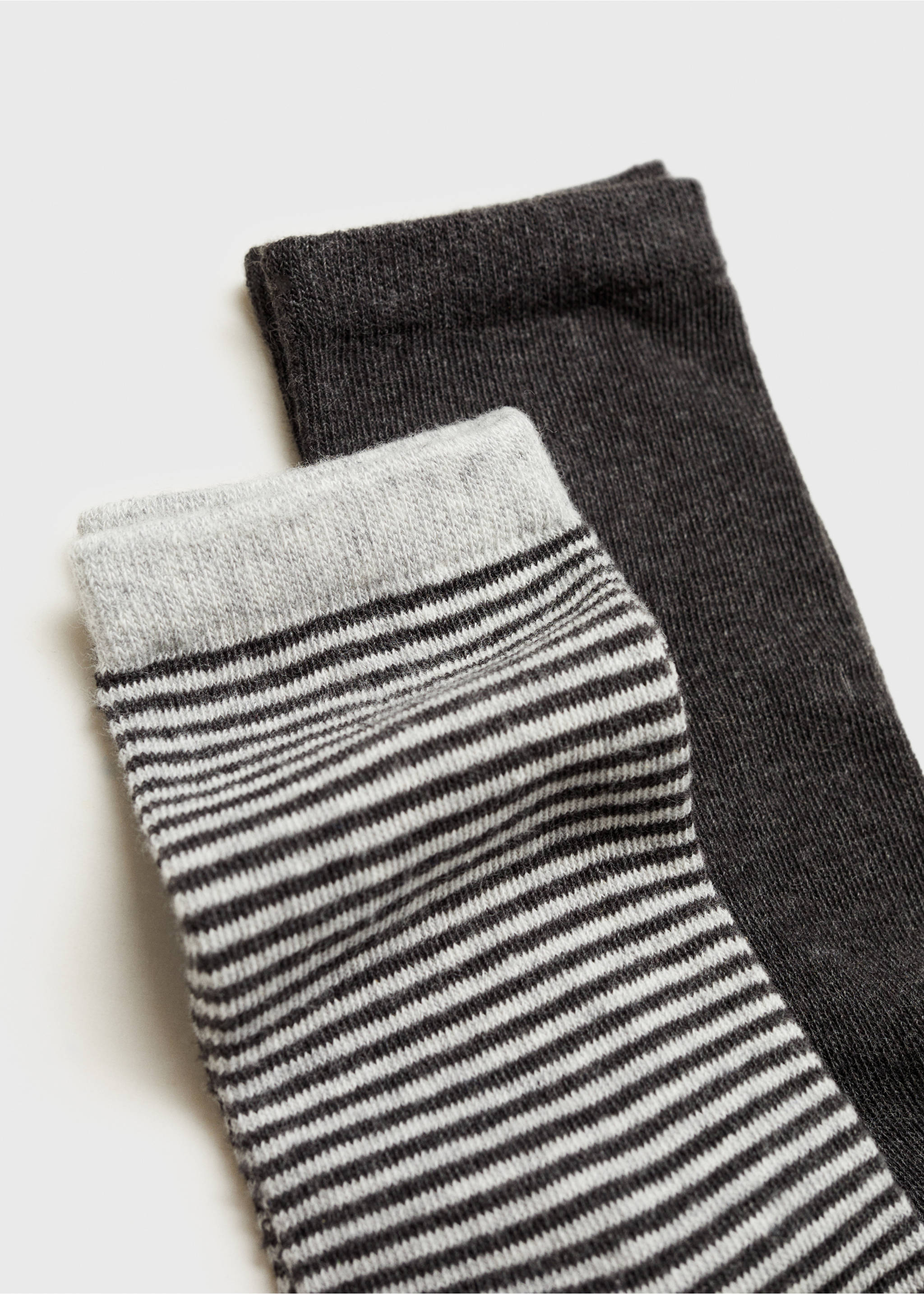 2 pack mixed socks - Details of the article 0, Charcoal. Ref: 77016761-00.