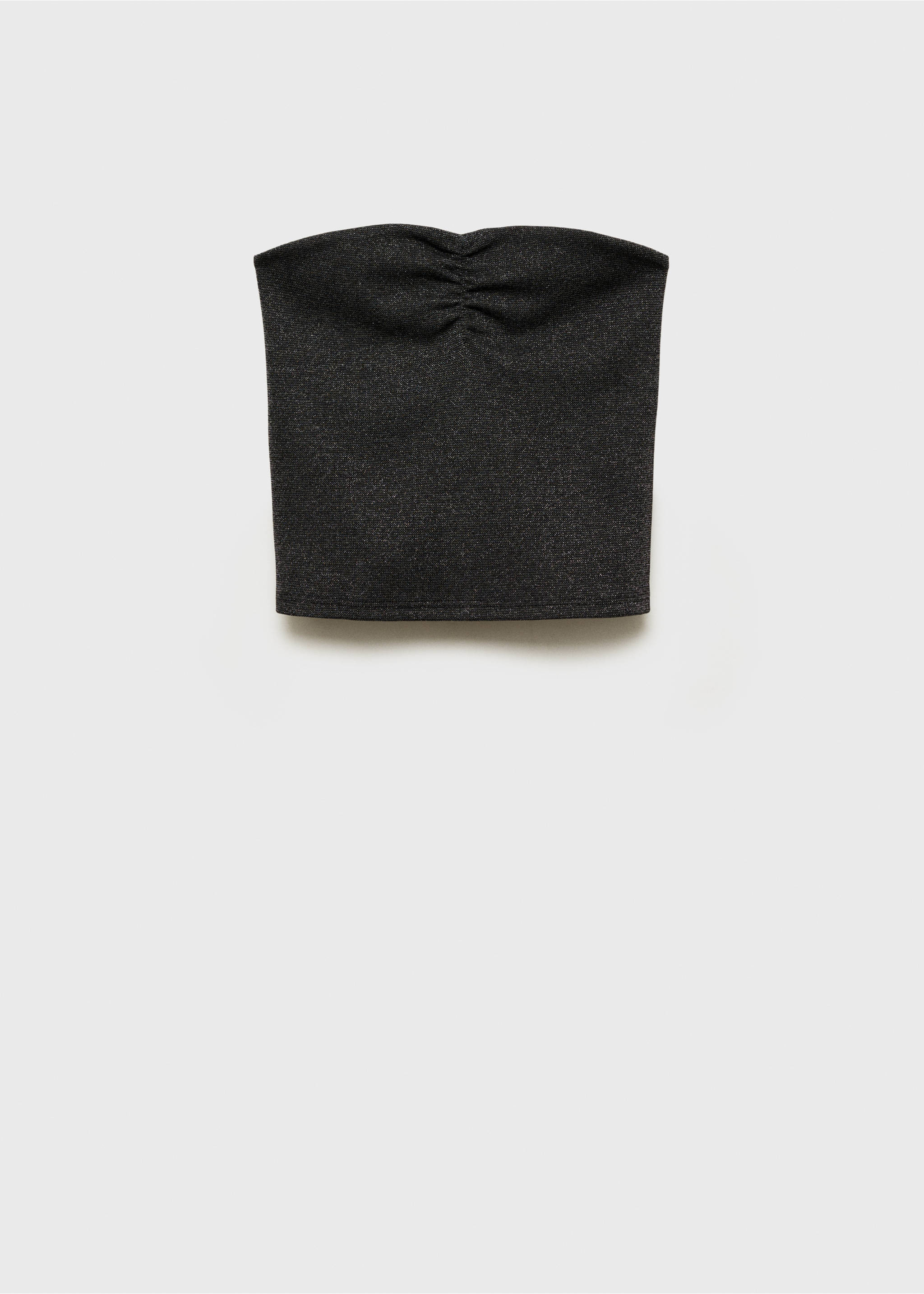 Crop-Top aus Lurex - Artikel ohne Model, Schwarz. Ref: 77016765-00.