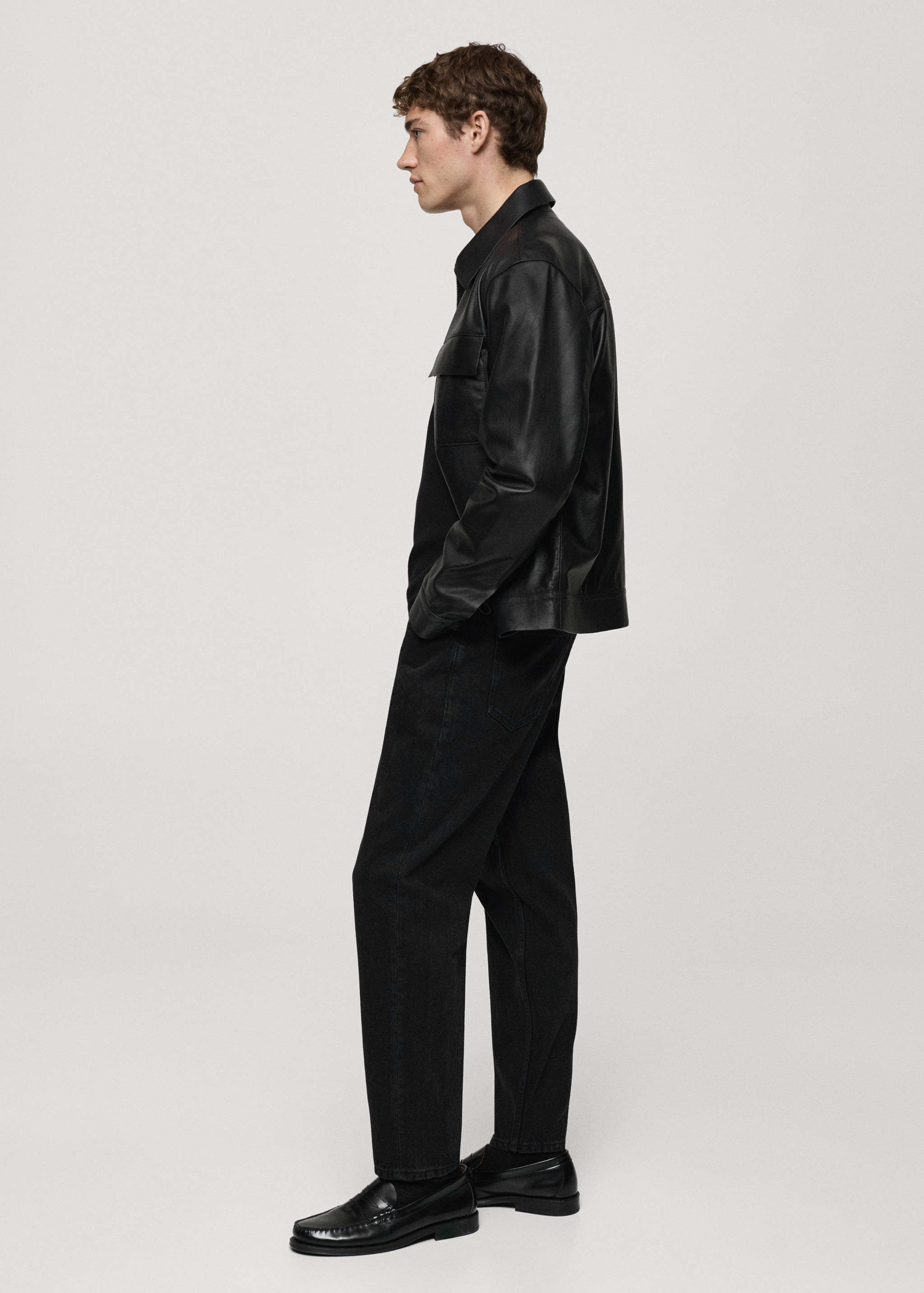 Schwarze Tapered Fit-Jeans - Detail des Artikels 2