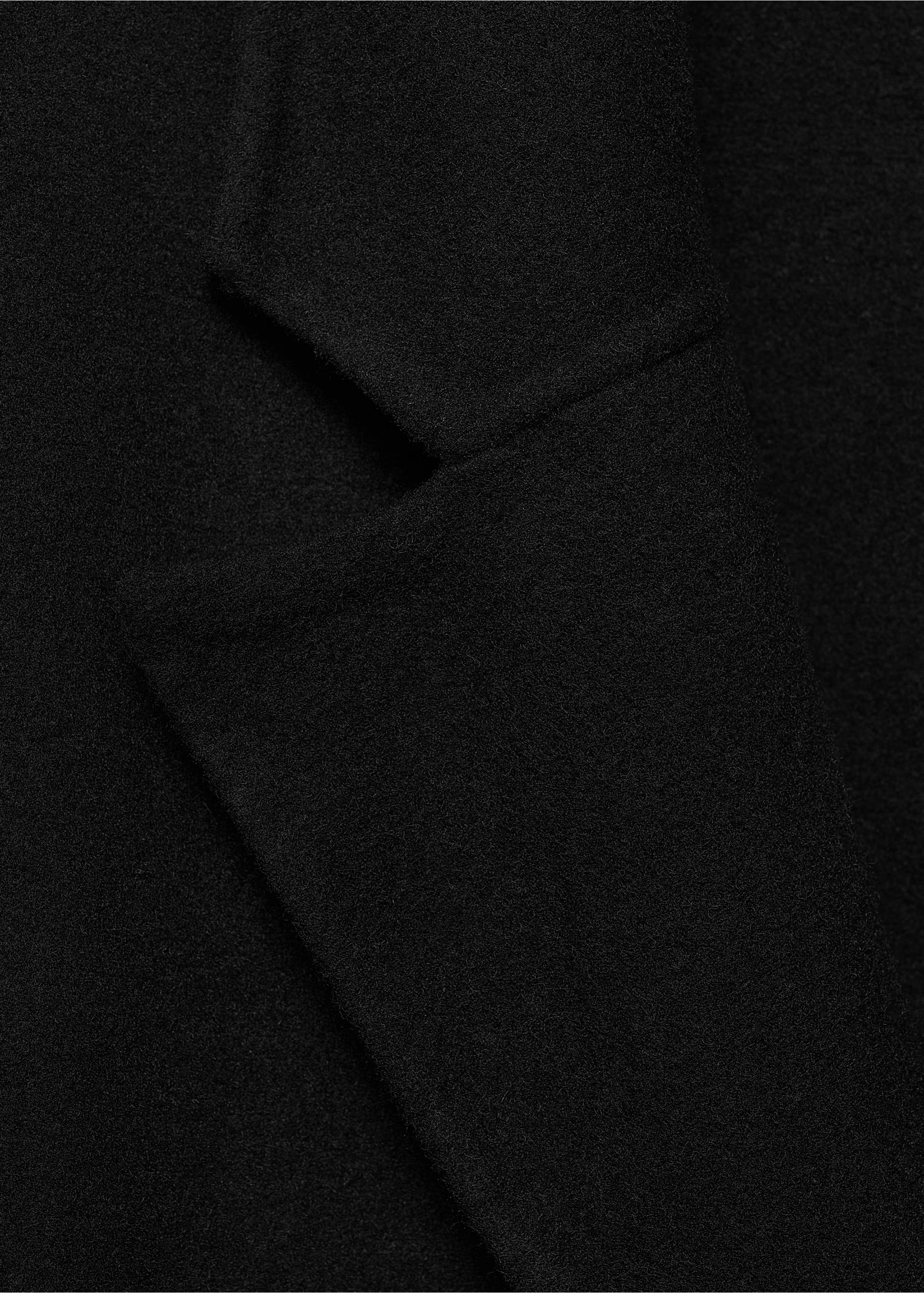 Long cloth coat - Details of the article 0, Black. Ref: 77017113-00.