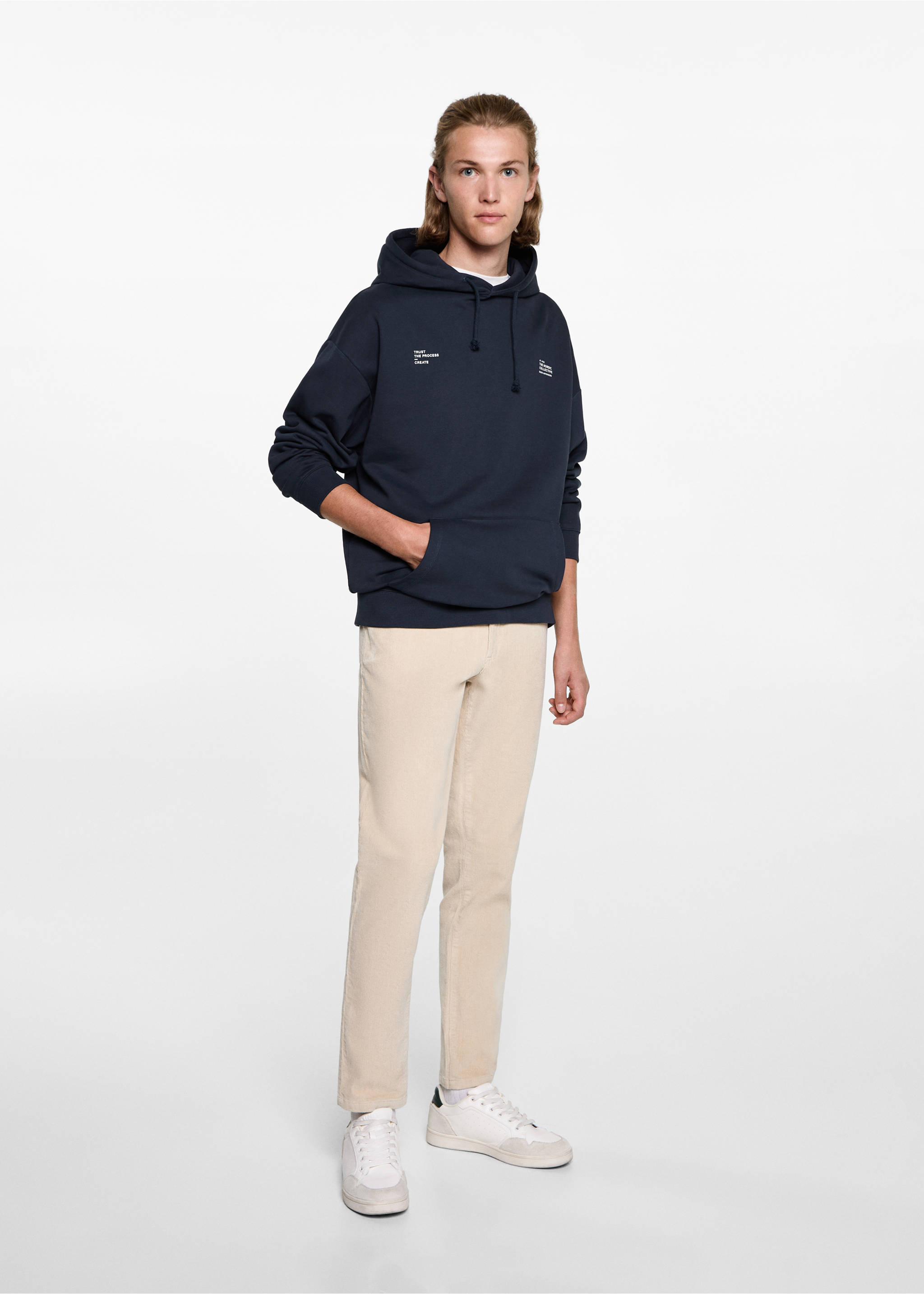 Printed hoodie - General plane, Dark Navy. Ref: 77017120-00.