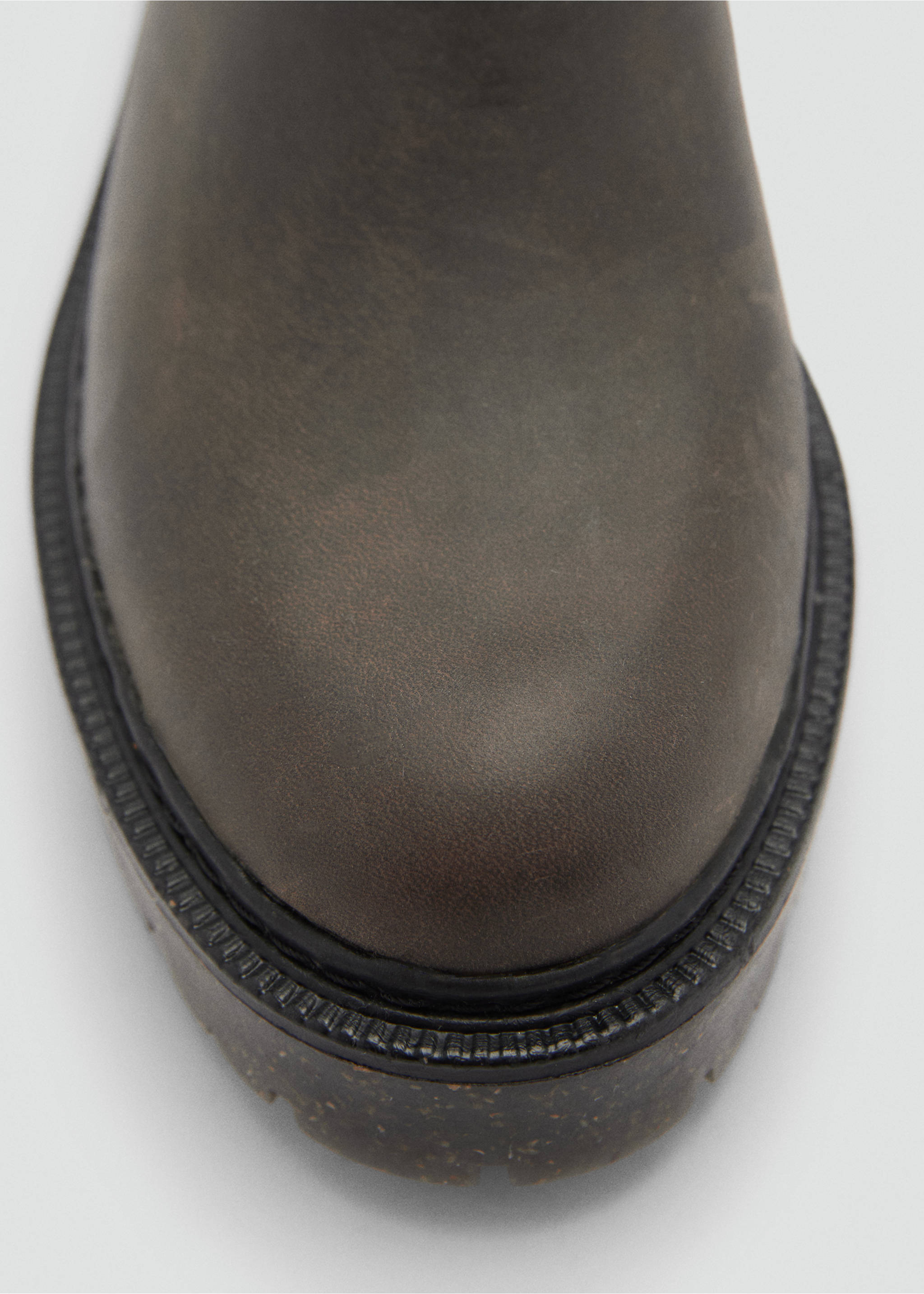Leather chelsea boots - Details of the article 3, Grey. Ref: 77017122-00.