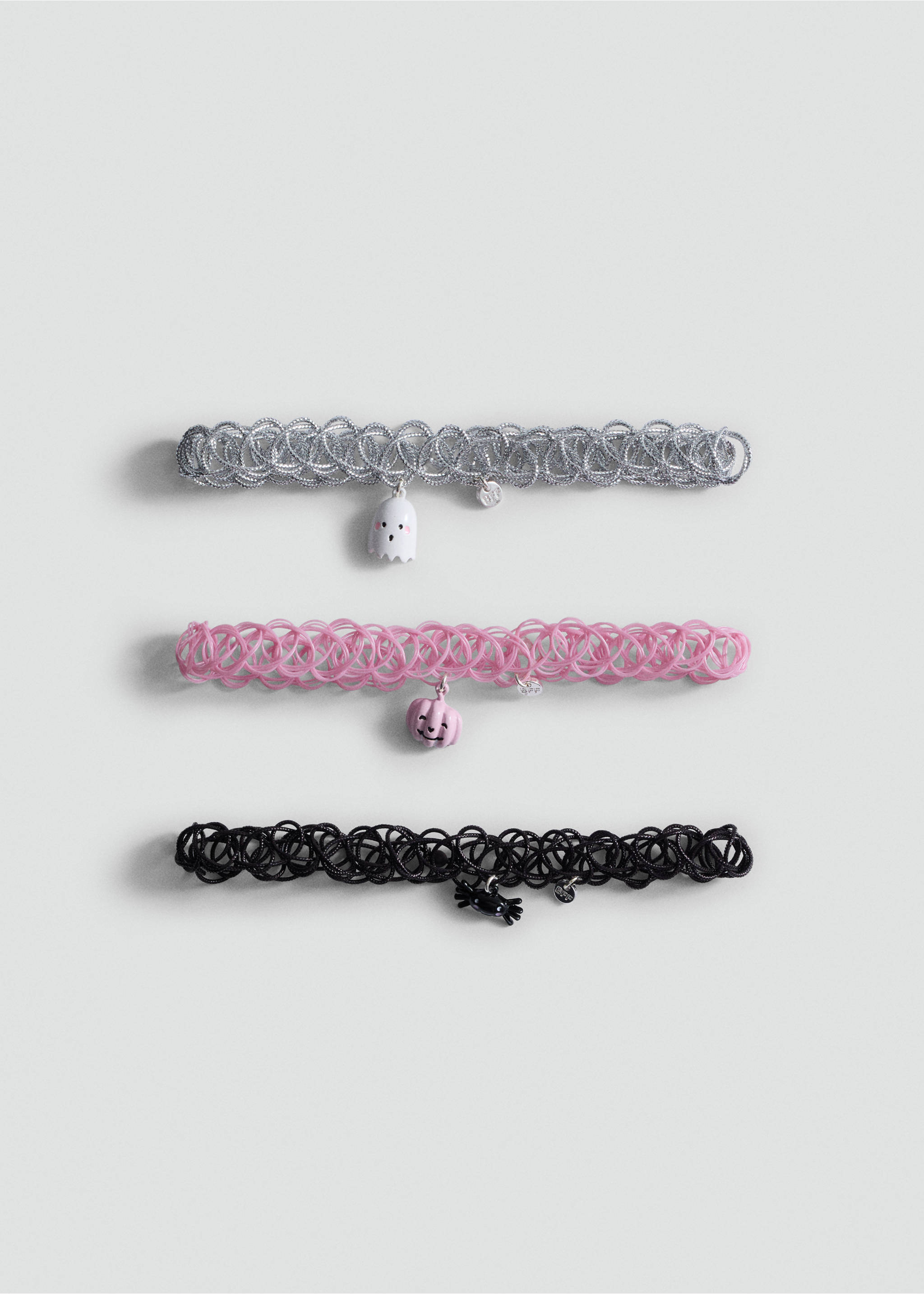 Pack of 3 Halloween chokers - Article without model, Silver. Ref: 77017123-00.