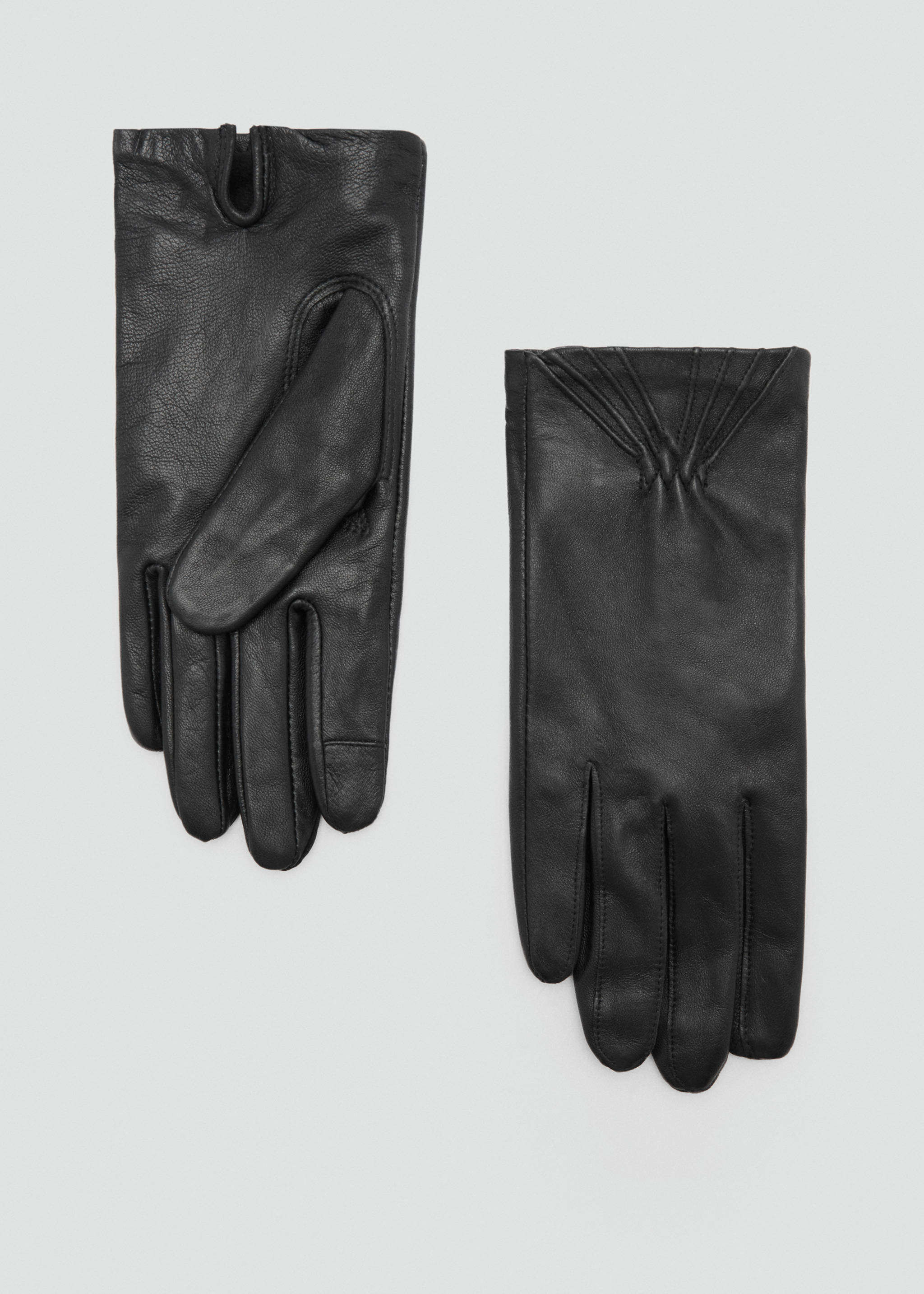 Guantes piel detalle fruncido - Artículo sin modelo