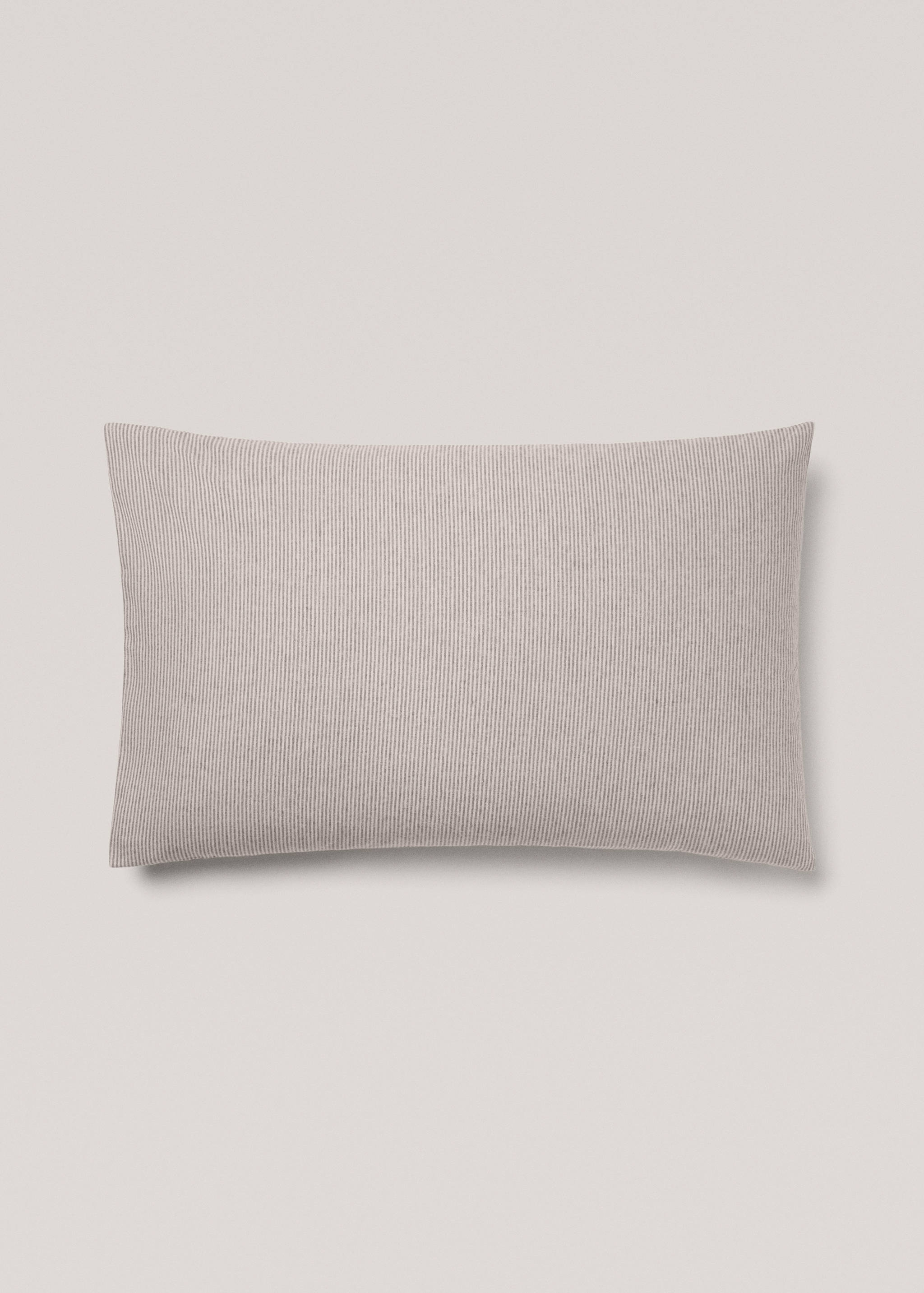 Gestreifter Kopfkissenbezug aus Baumwoll-Flanell 50 x 75 cm - Artikel ohne Model