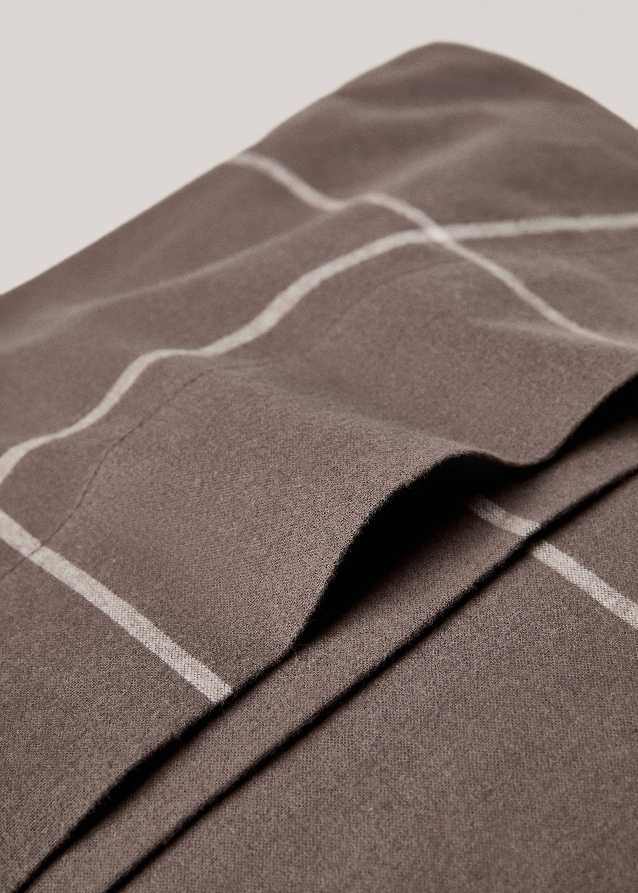 Μαξιλαροθήκη βαμβάκι φανέλα καρό 45x110εκ - Λεπτομέρεια του προϊόντος 2