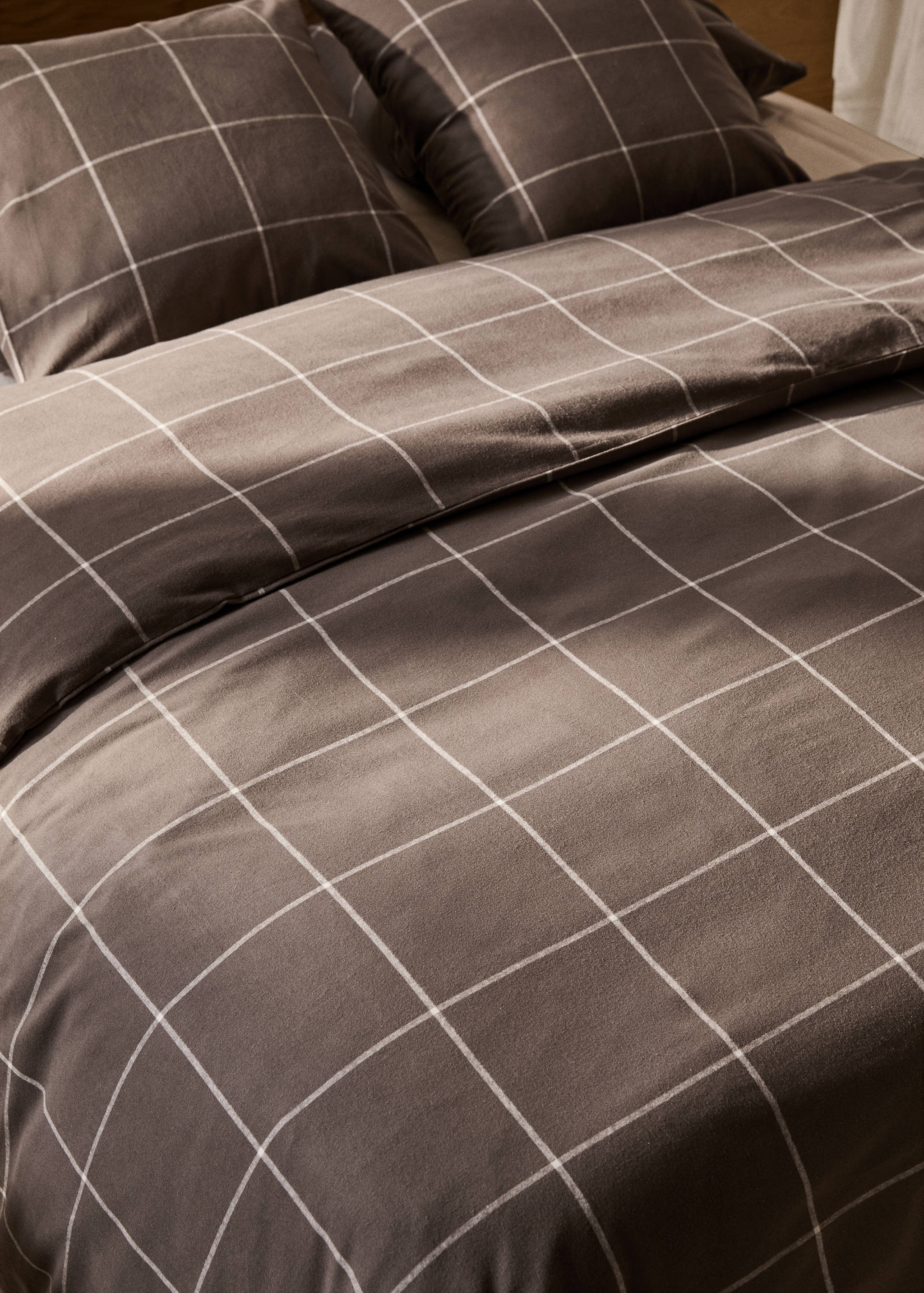 Povlak na přikrývku s kostkou bavlněný flanel, na postel 90 cm - Detail zboží 7