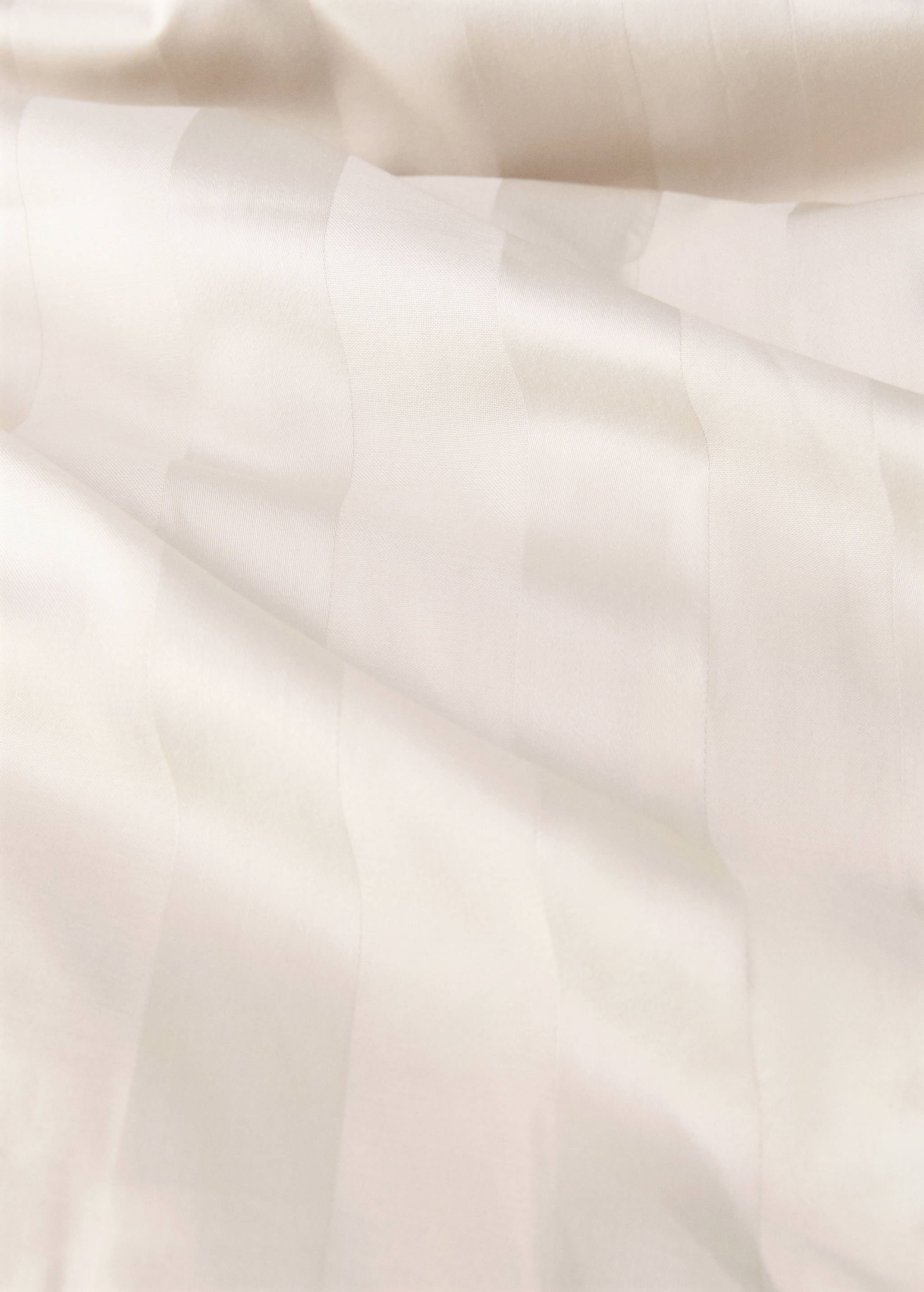 Satin cotton jacquard striped duvet cover Superking bed - Details of the article 1