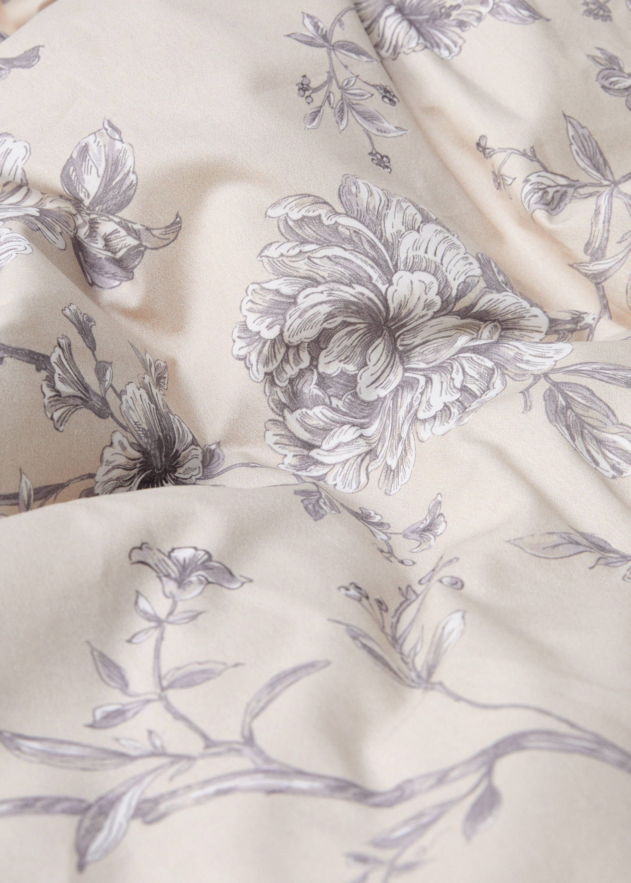 Housse de couette percale de coton fleurs lit 150 cm - Détail de l'article 2