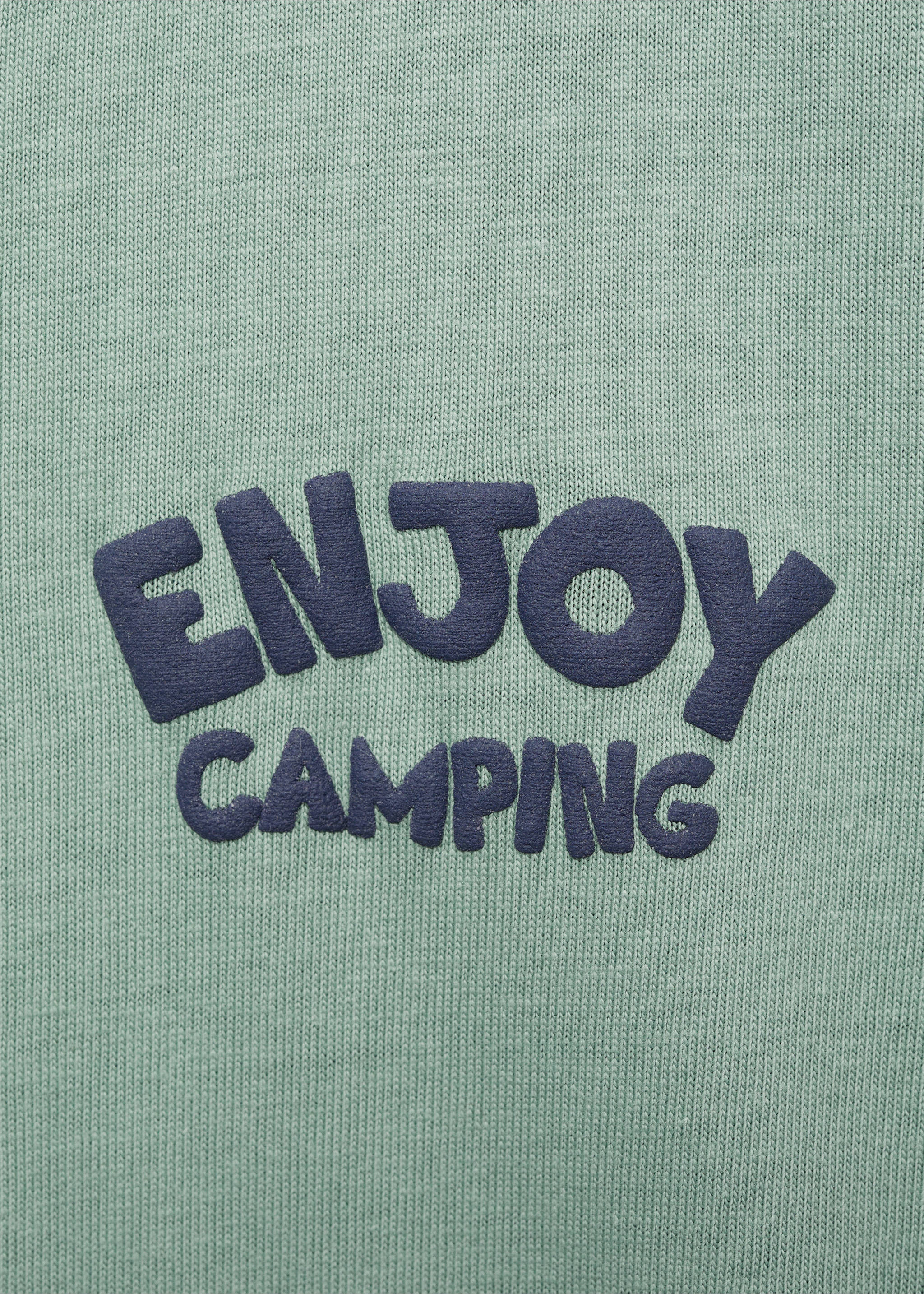 Printed long sleeve t-shirt - Details of the article 8, Pastel Green. Ref: 77017690-00.