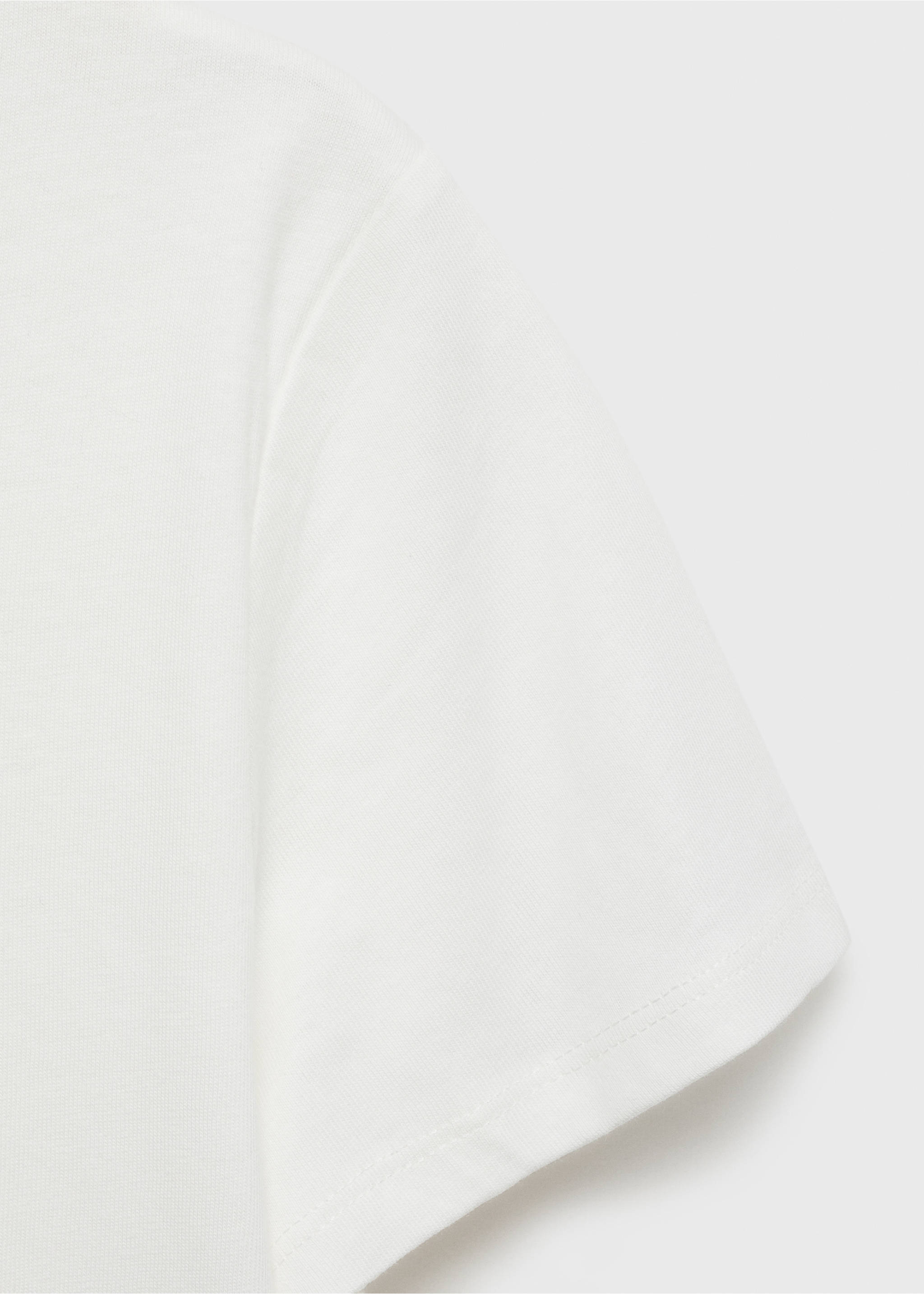 Printed cotton-blend T-shirt - Details of the article 0, Off White. Ref: 77017694-00.
