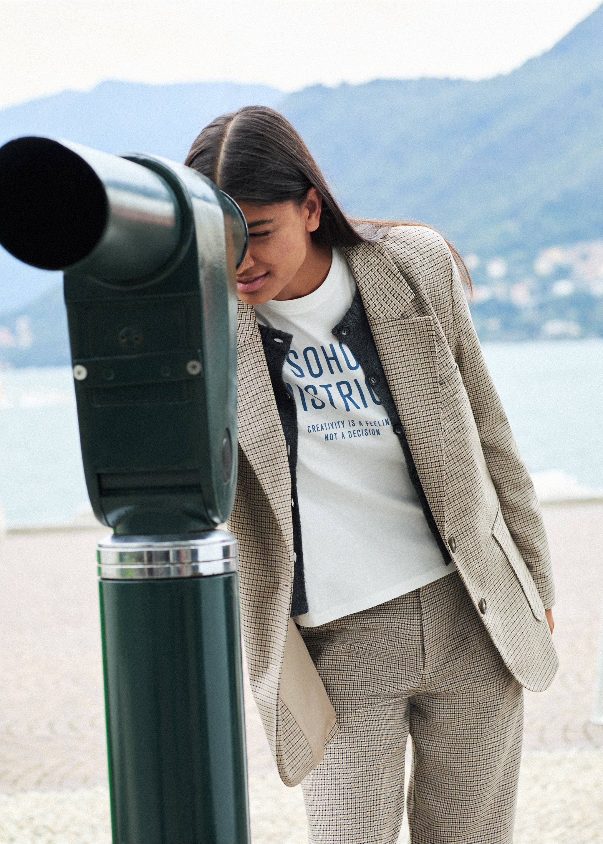 Printed cotton-blend T-shirt - Details of the article 5, Off White. Ref: 77017694-00.