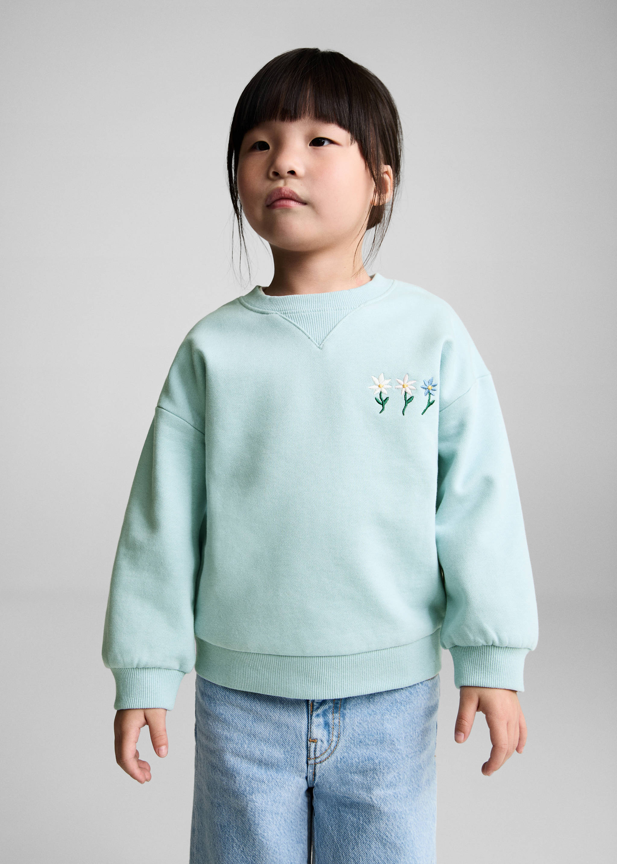 Floral embroidered sweatshirt - Medium plane