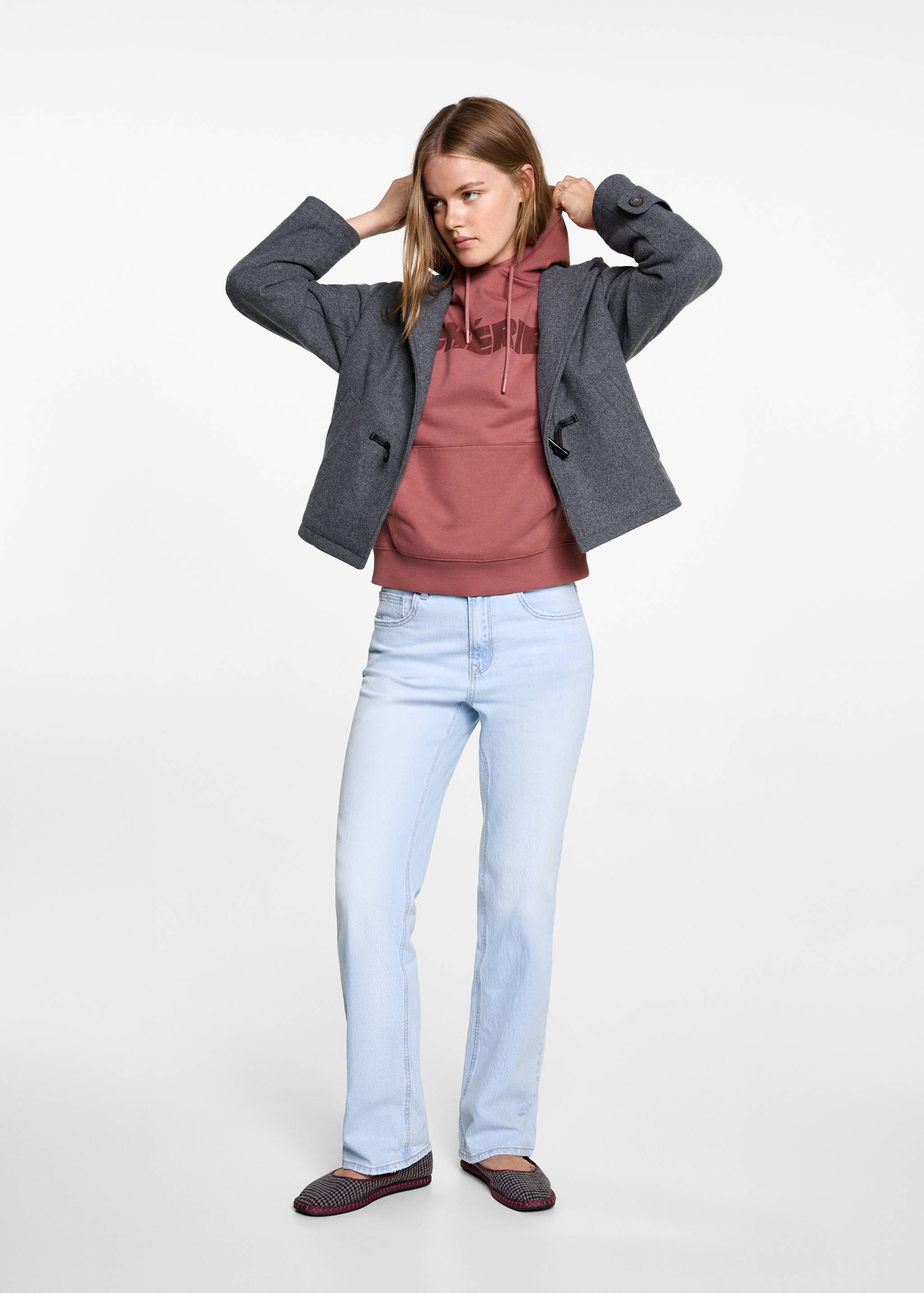 Gemustertes Baumwoll-Sweatshirt - Allgemeine Ansicht