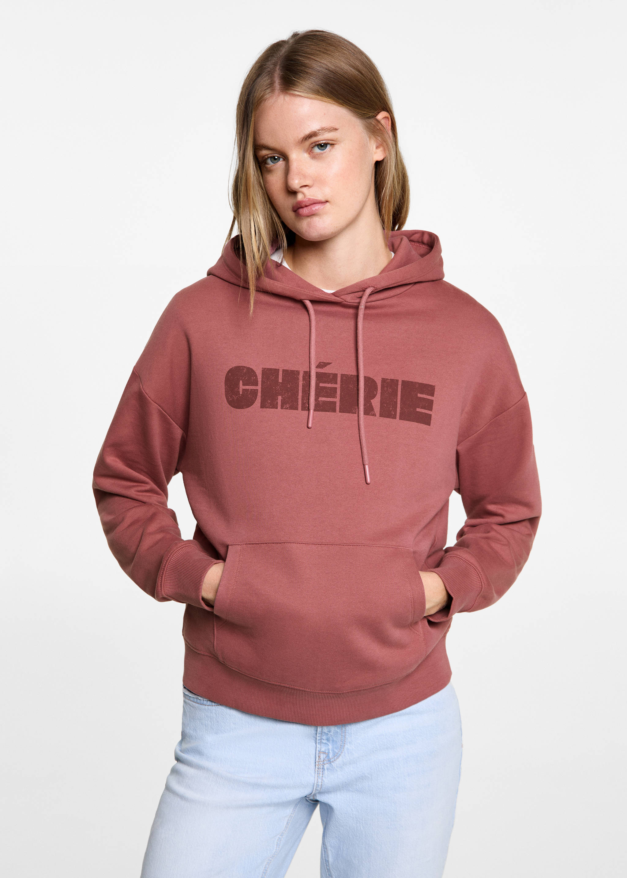 Gemustertes Baumwoll-Sweatshirt - Mittlere Ansicht