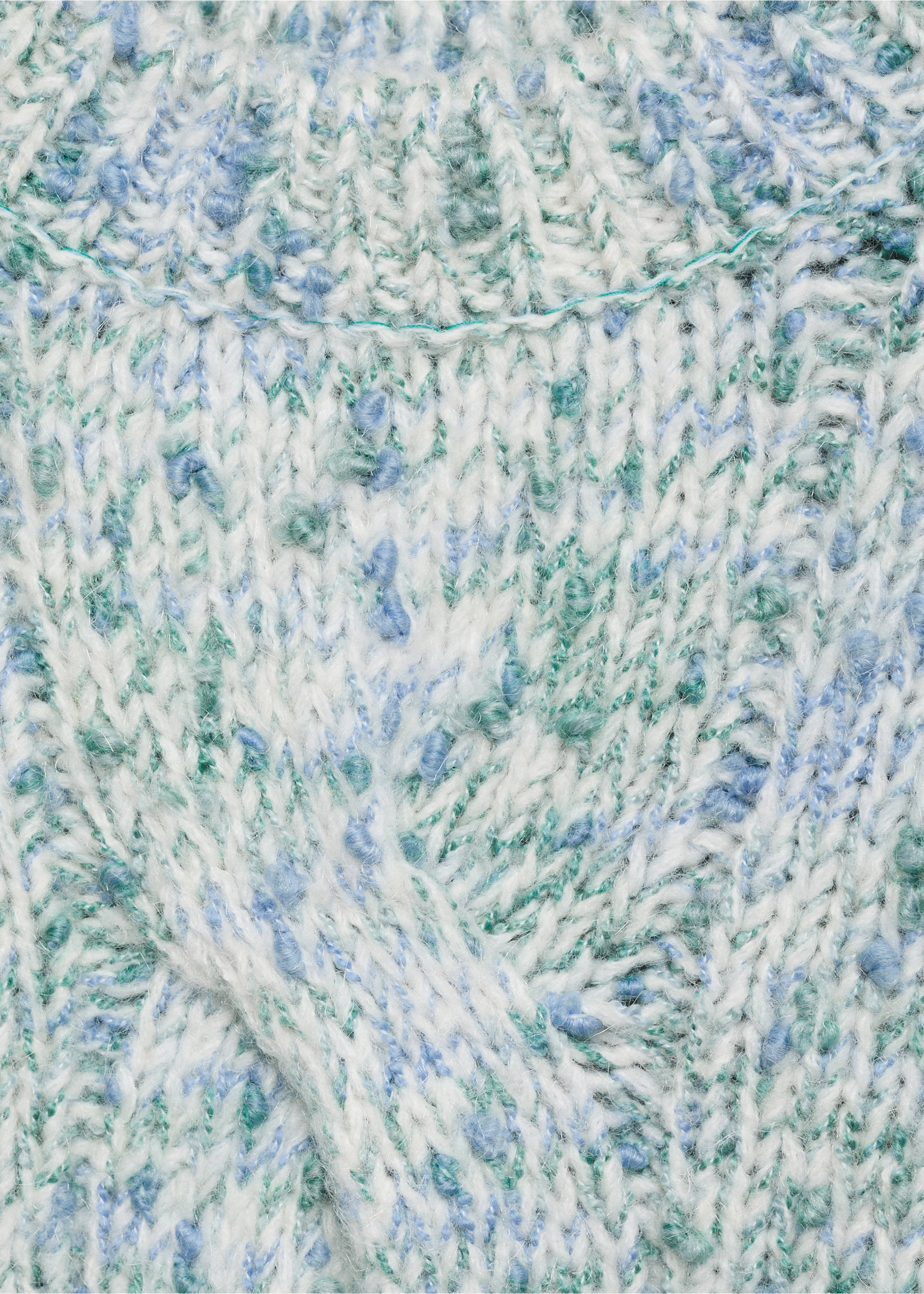 Pull-over bicolore maille - Détail de l'article 8, Vert d´eau. Ref: 77017710-00.