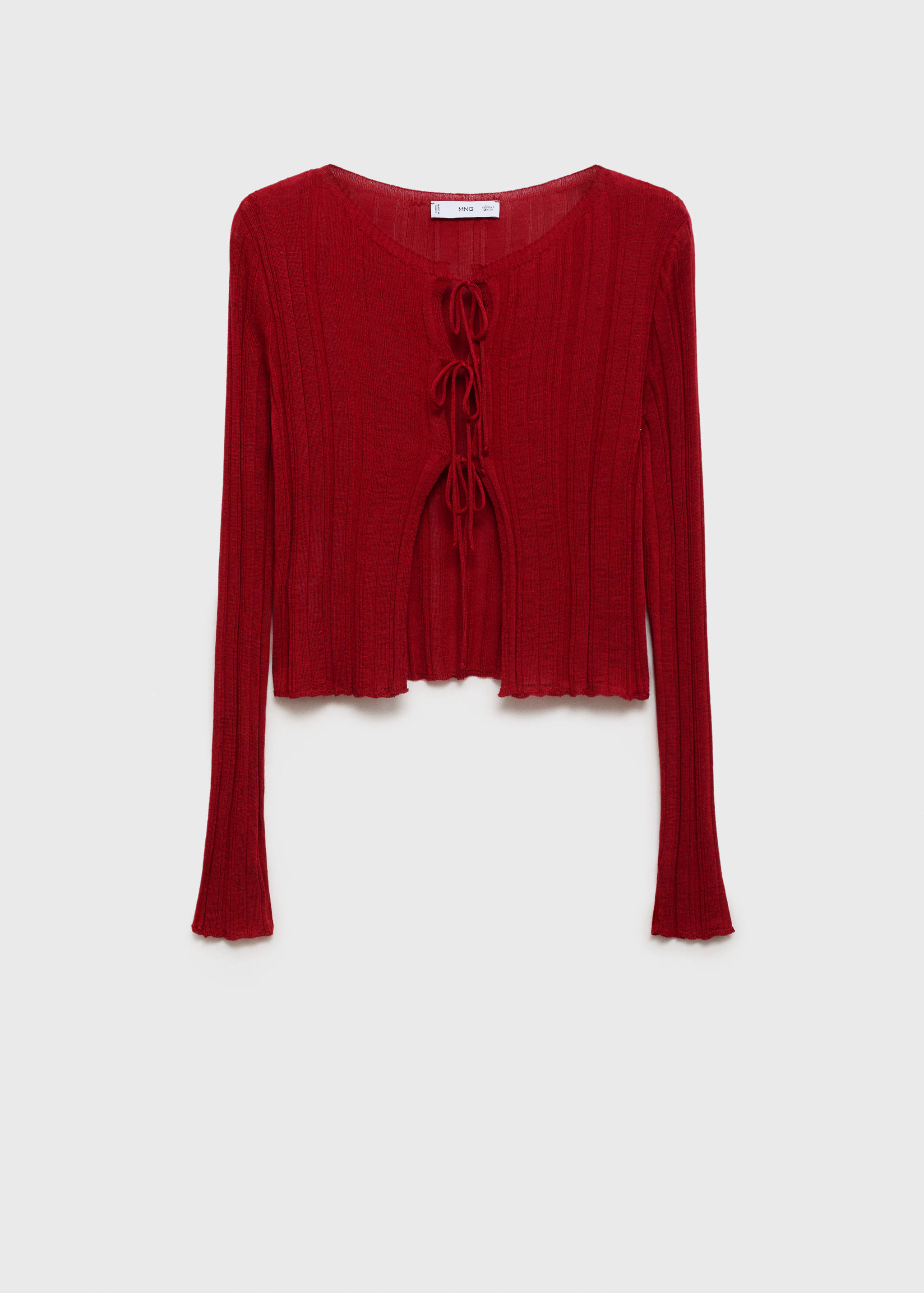 Knitted cardigan with ties - Article without model