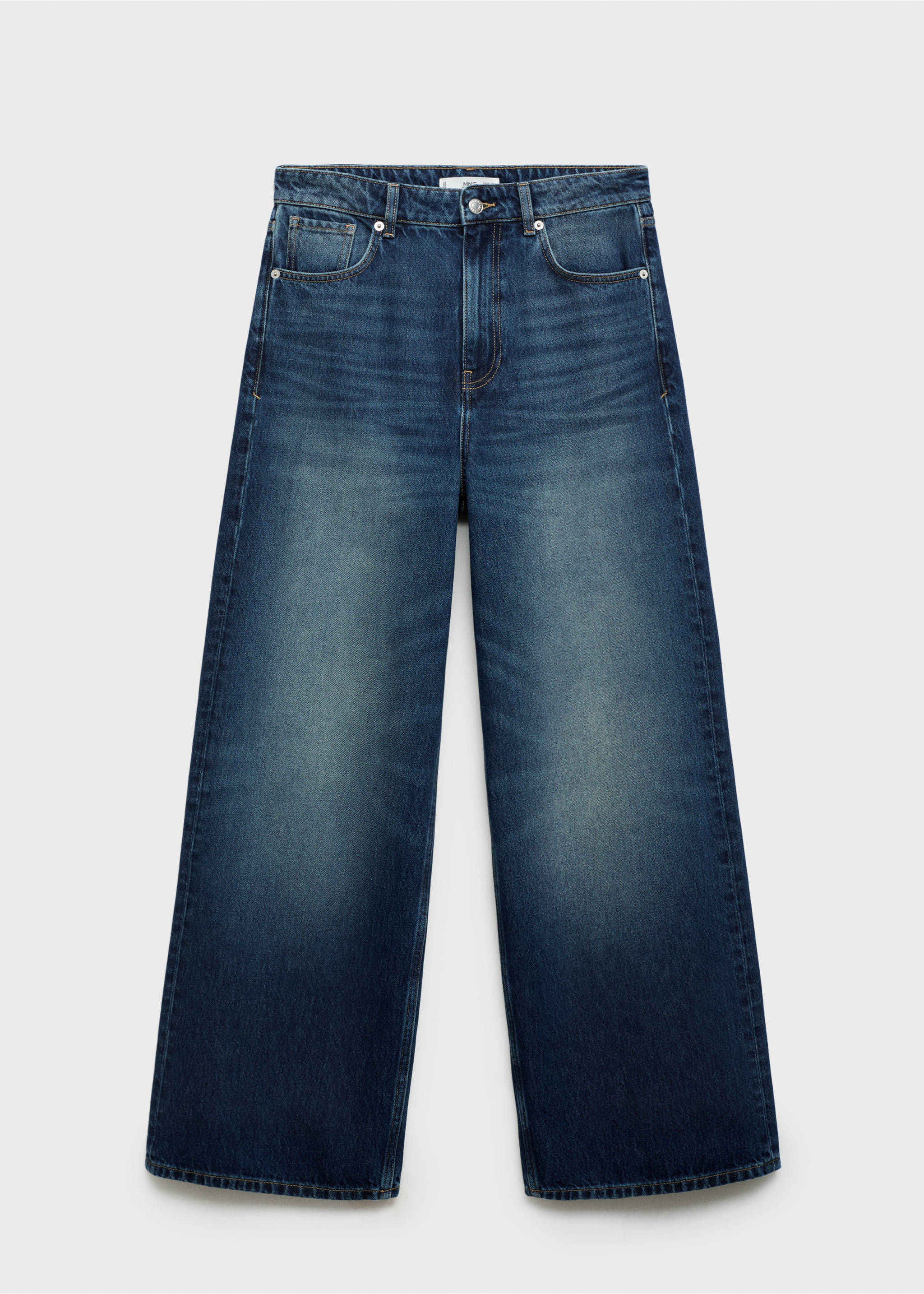 Jeans wideleg loose med lavt liv - Artikkel uten modell, Mørk blå. Ref: 77017716-00.