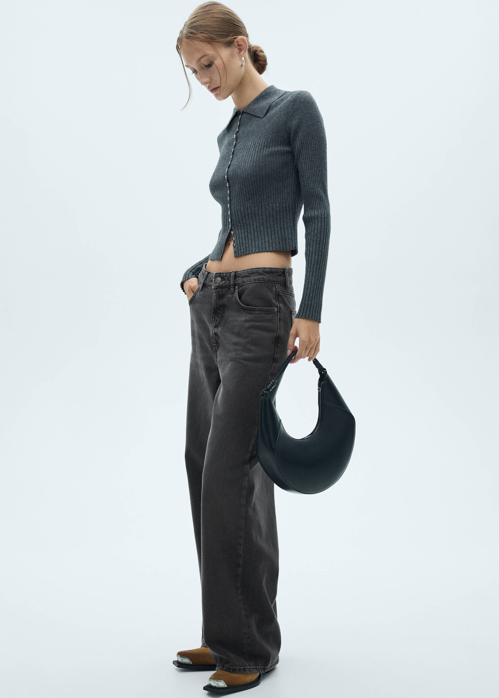 Loose Fit-Wideleg-Jeans mit niedriger Bundhöhe - Detail des Artikels 2