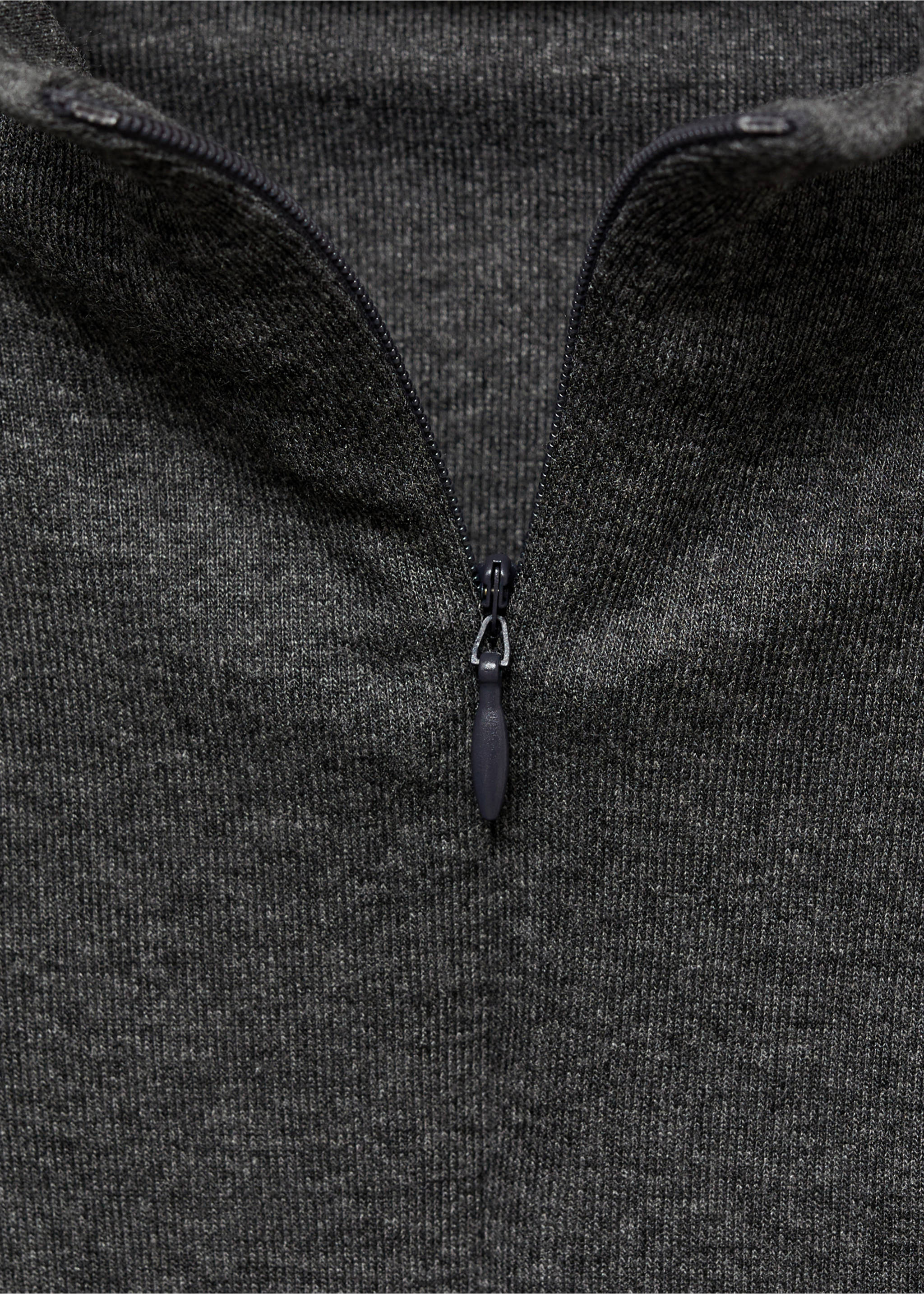 Maglietta collo Perkins zip - Dettaglio dell'articolo 8, Grigio. Ref: 77017720-00.