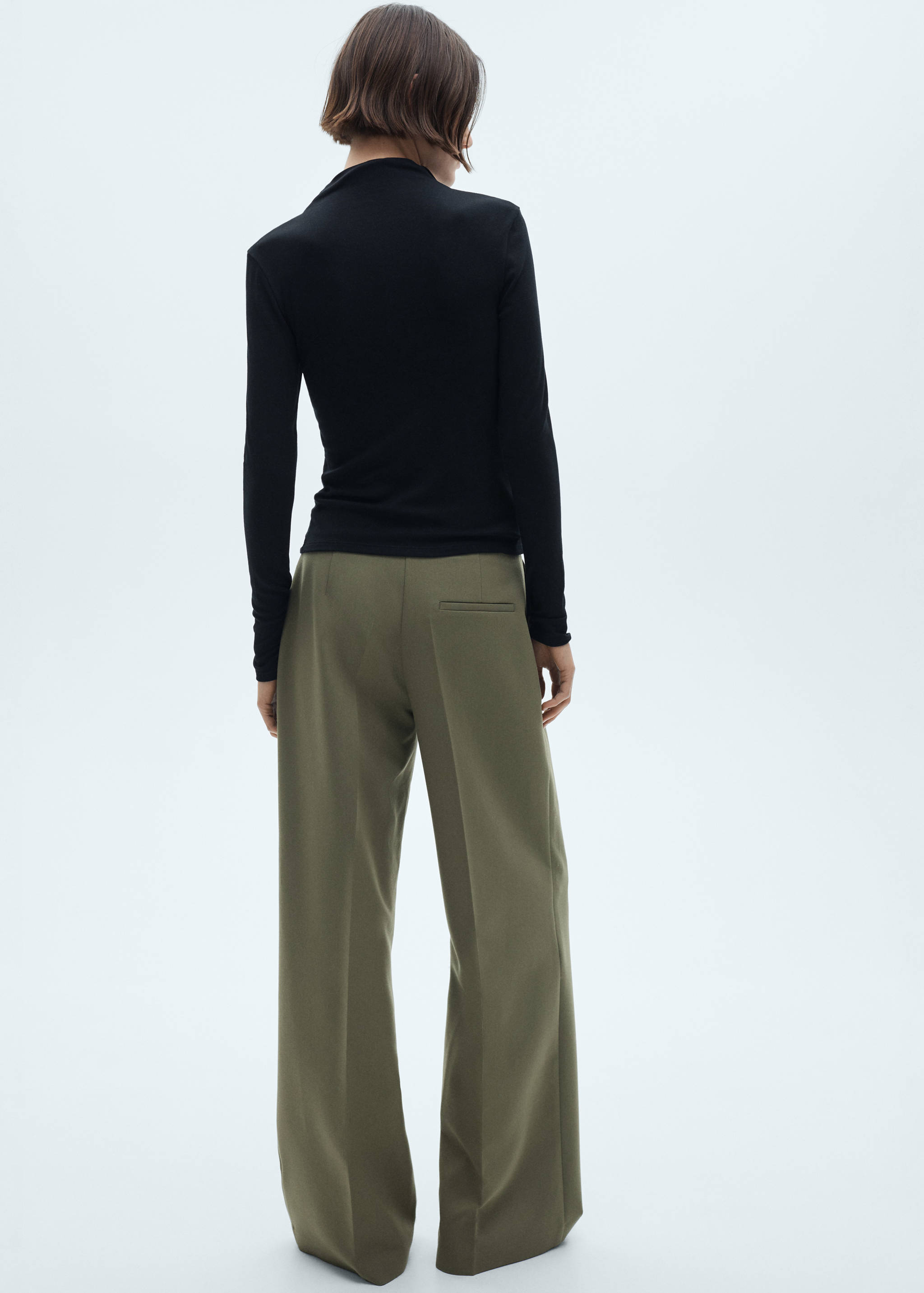 Camiseta cuello perkins cremallera - Reverso del artículo