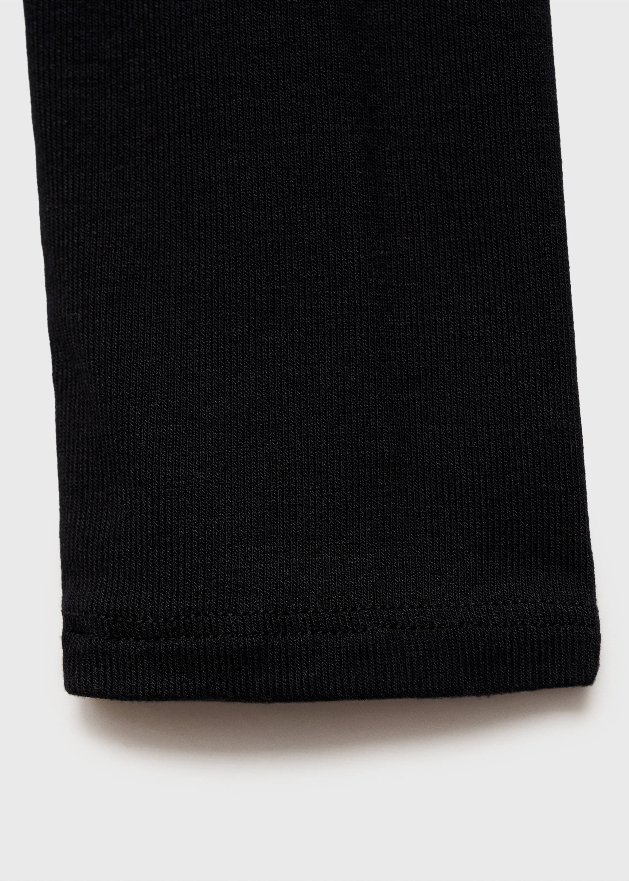 Perkins-neck zip-up t-shirt - Details of the article 0, Black. Ref: 77017720-00.