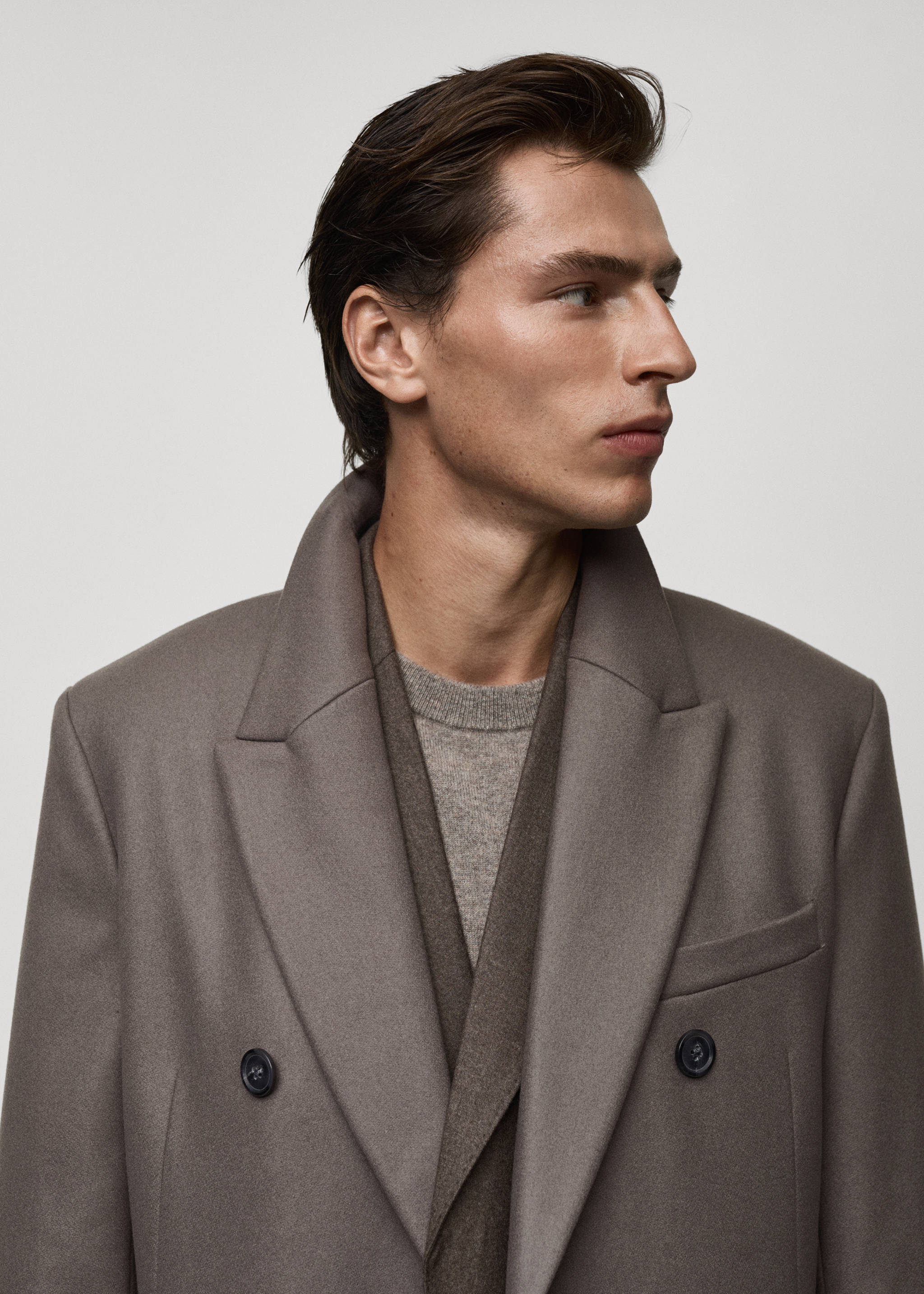 Sobretudo assertoado de 100% lã italiana - Pormenor do artigo 1