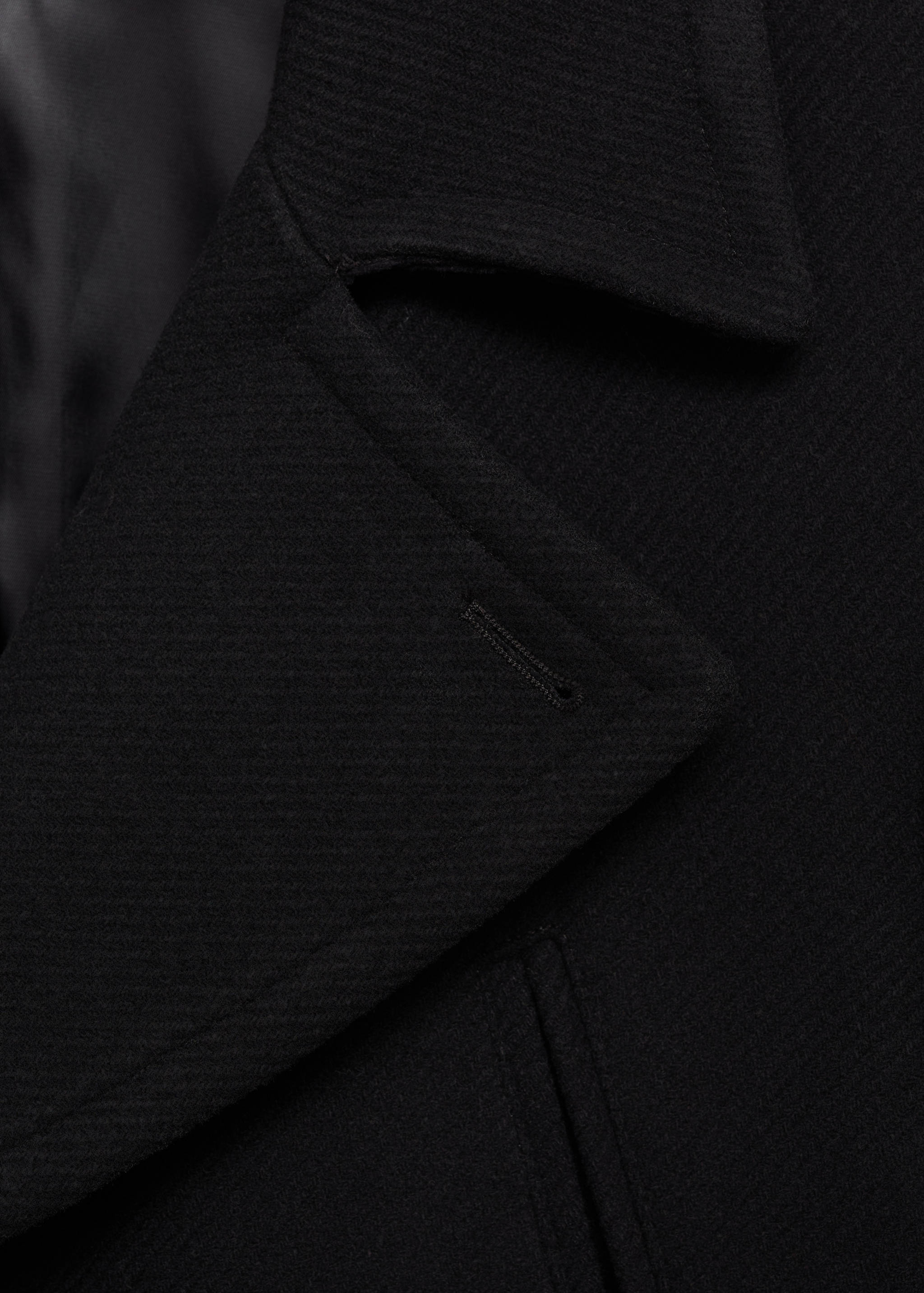 Recycled wool double-breasted coat - Details of the article 8
