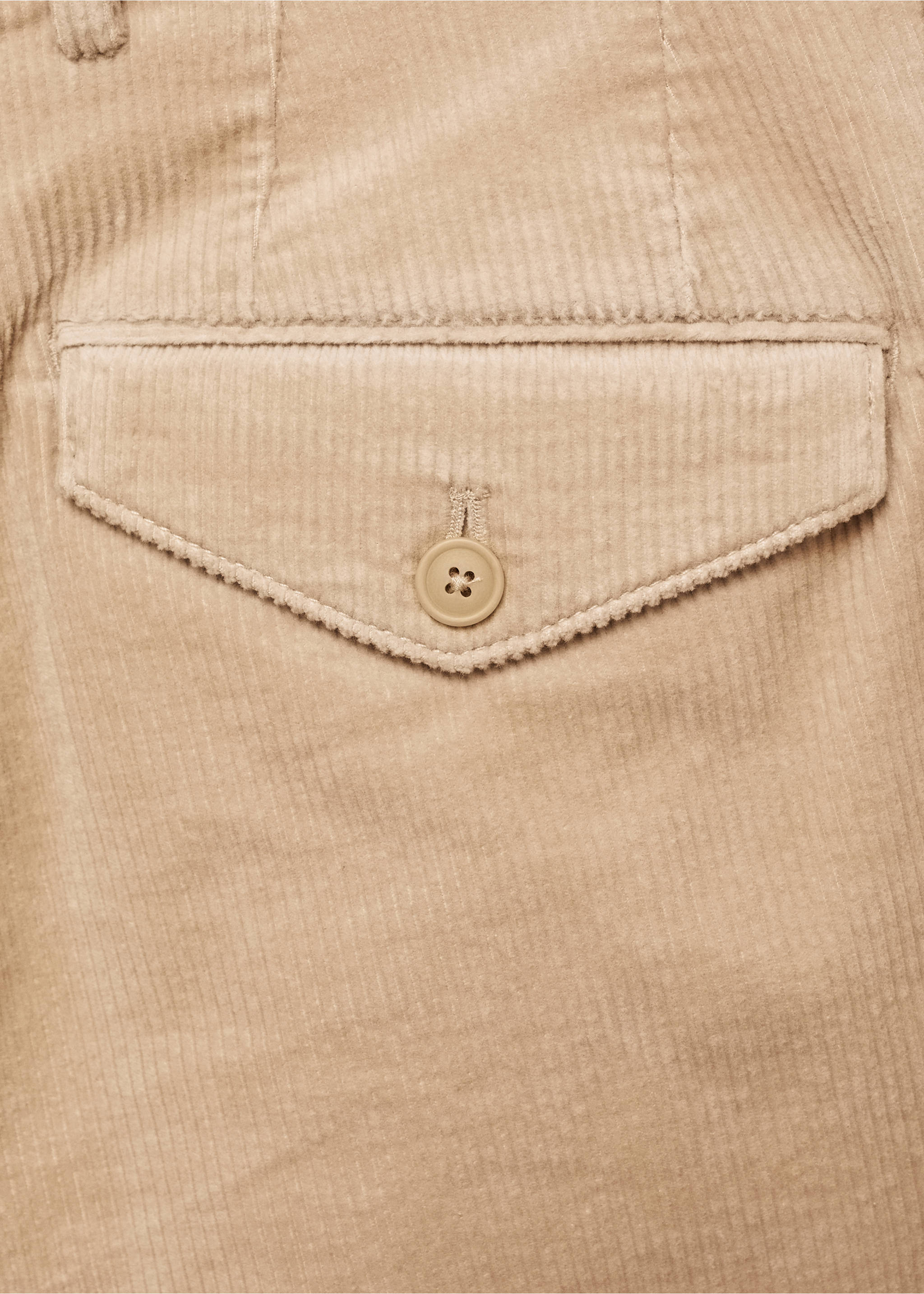 Corduroy straight-fit trousers - Details of the article 0, Beige. Ref: 77017921-00.