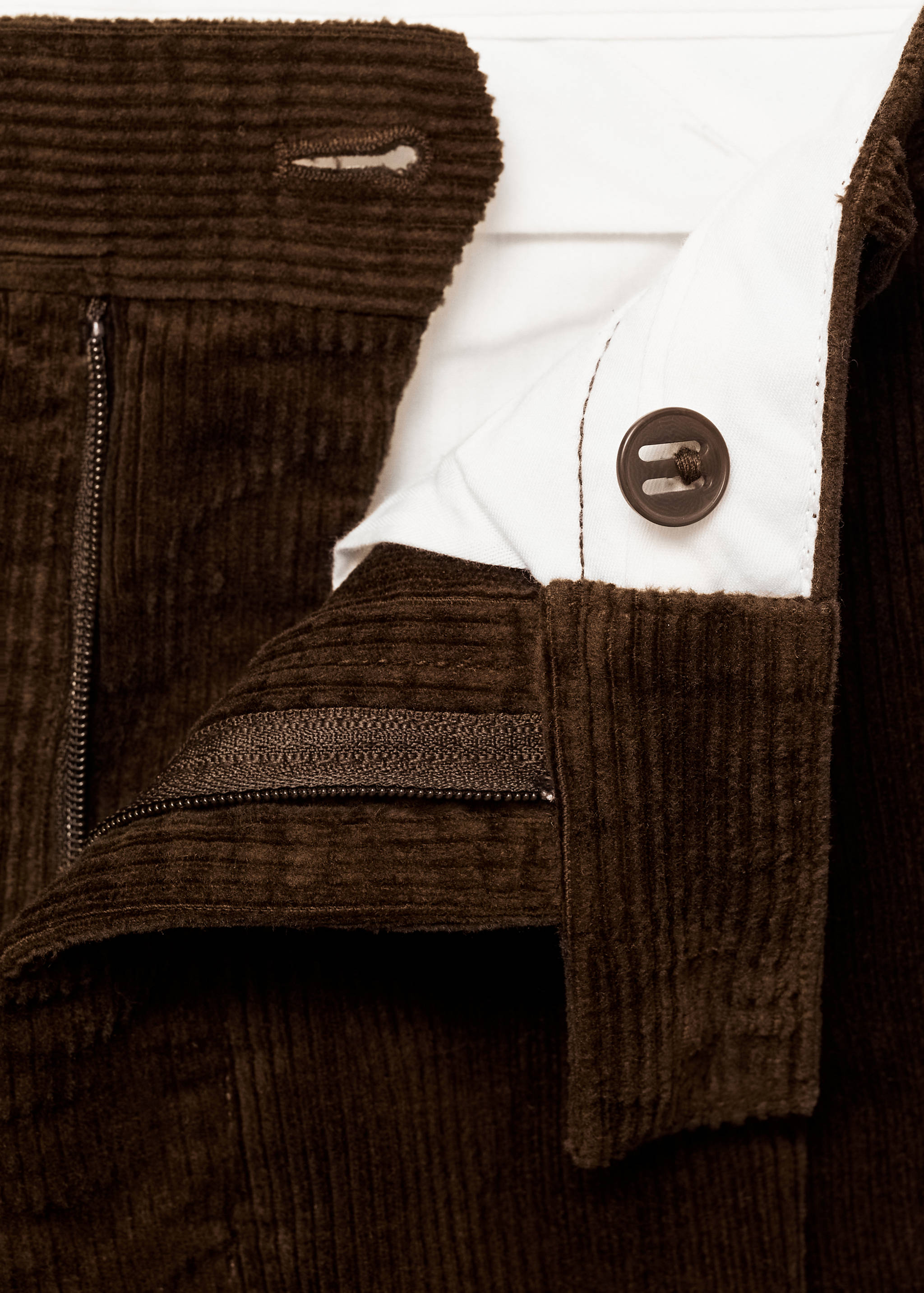 Corduroy straight-fit trousers - Details of the article 8