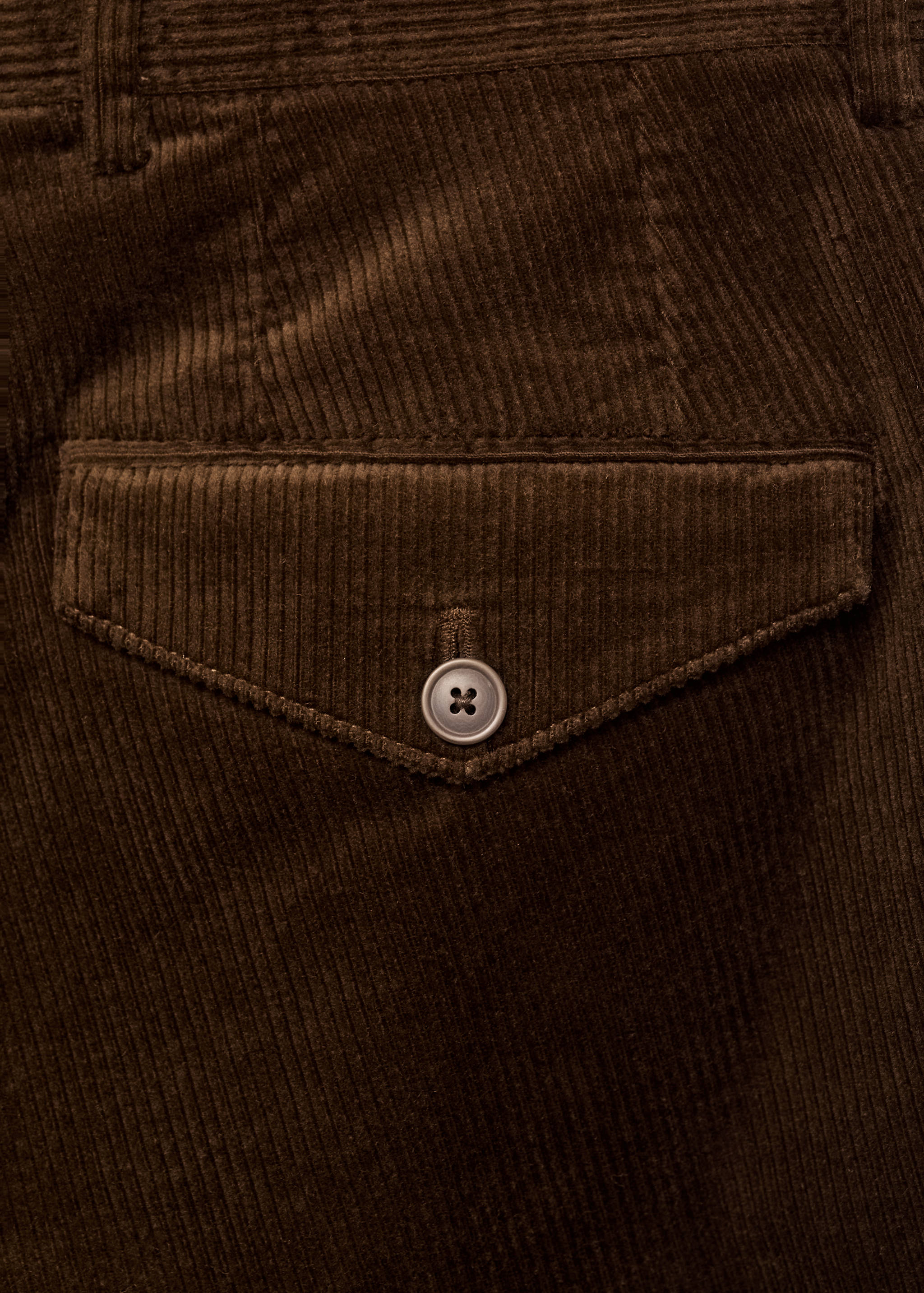 Corduroy straight-fit trousers - Details of the article 0