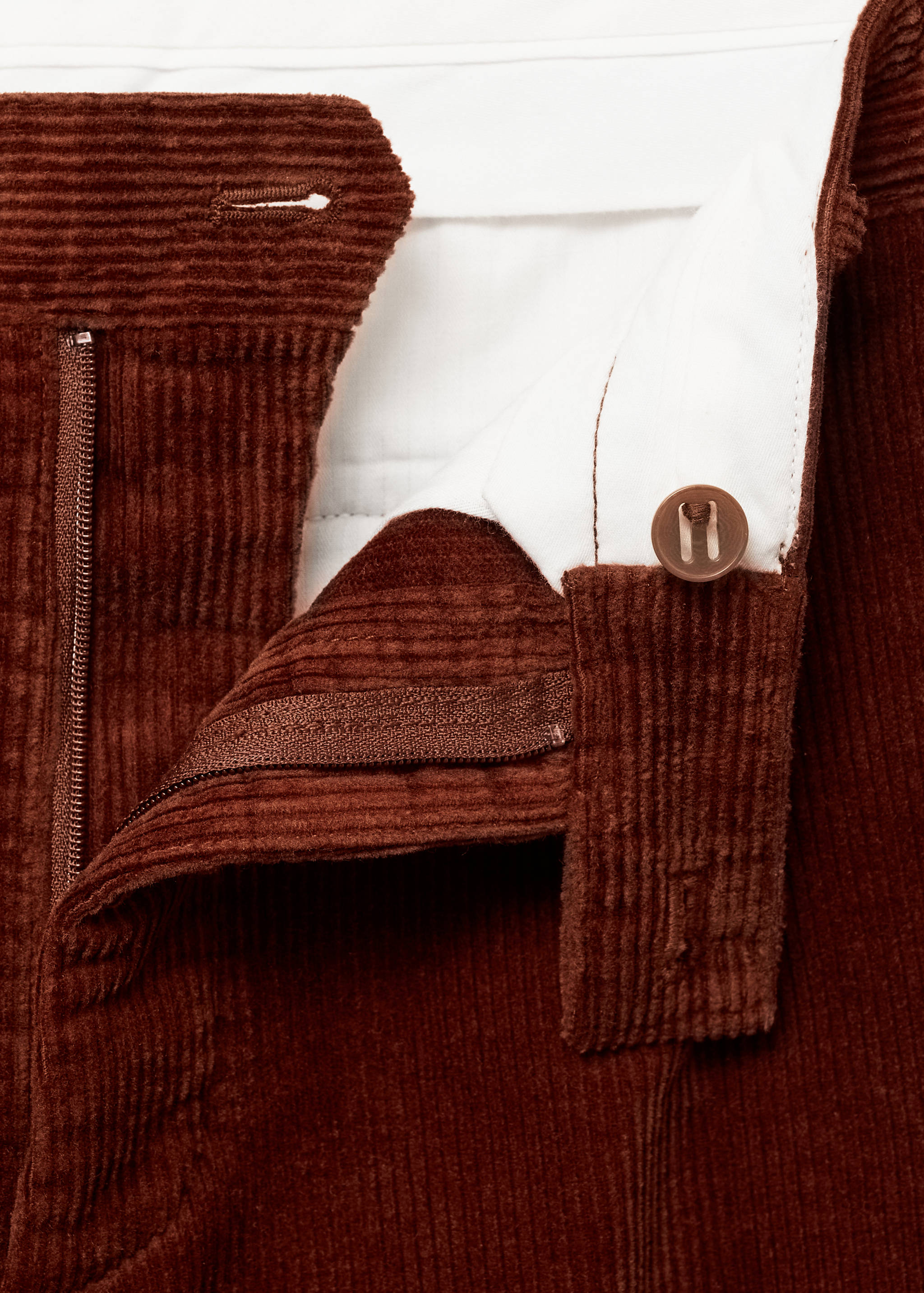 Corduroy straight-fit trousers - Details of the article 8