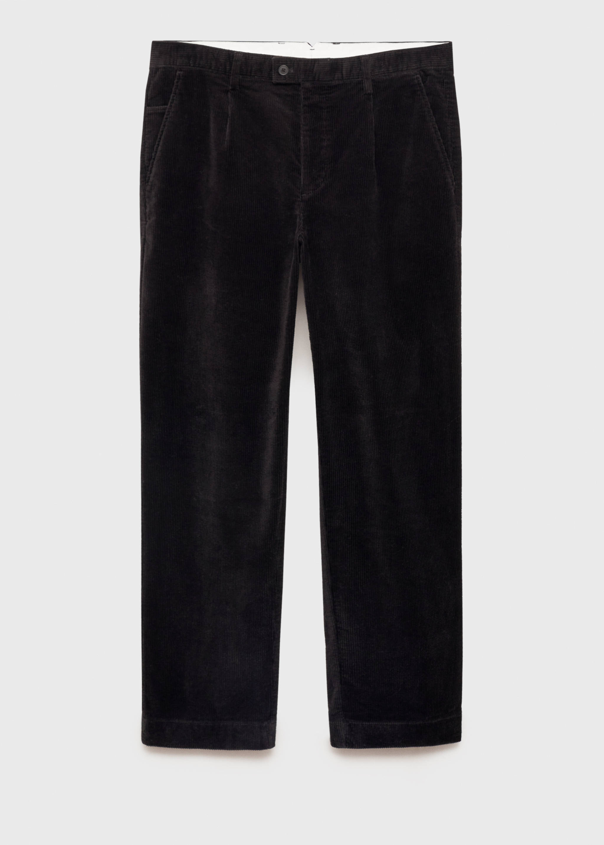 Corduroy straight-fit trousers - Article without model