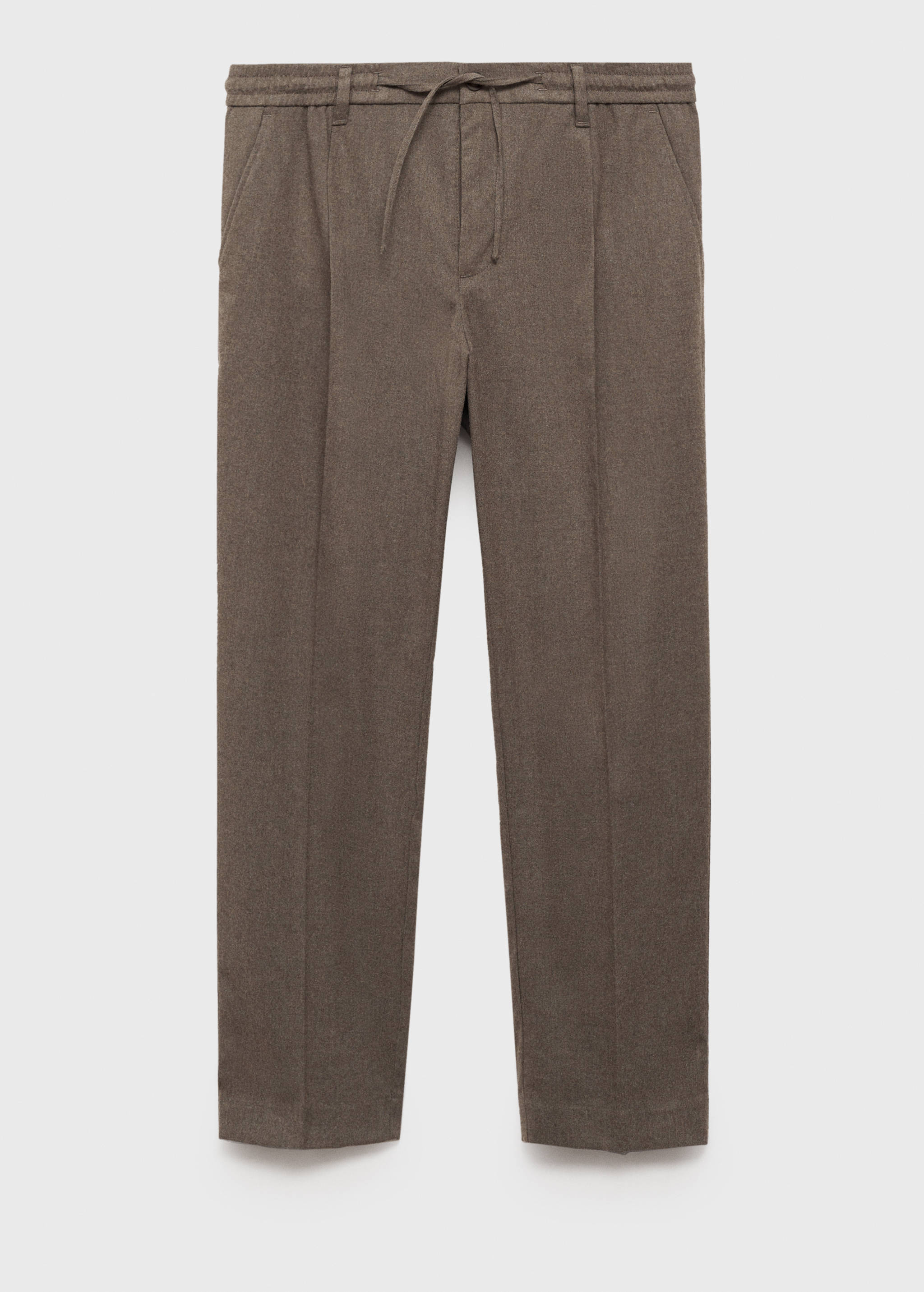 Regular fit cord pleated pants - Article without model